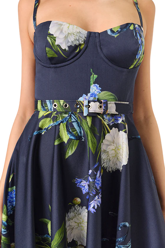 Corseted Floral Dress