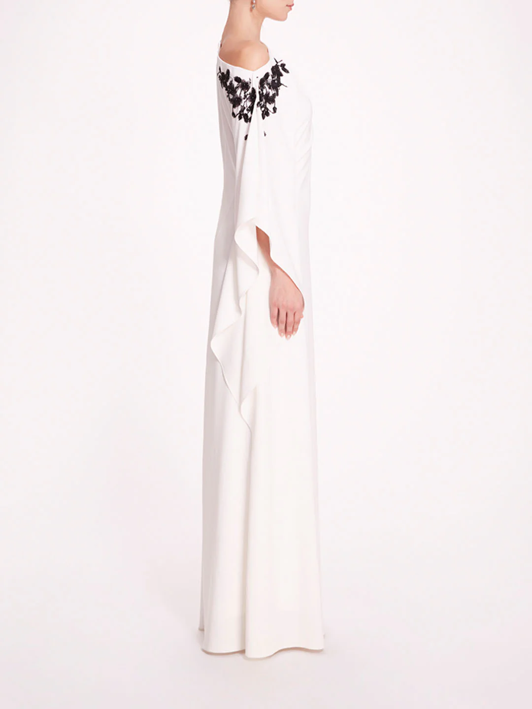 Embroidered Draped Kaftan