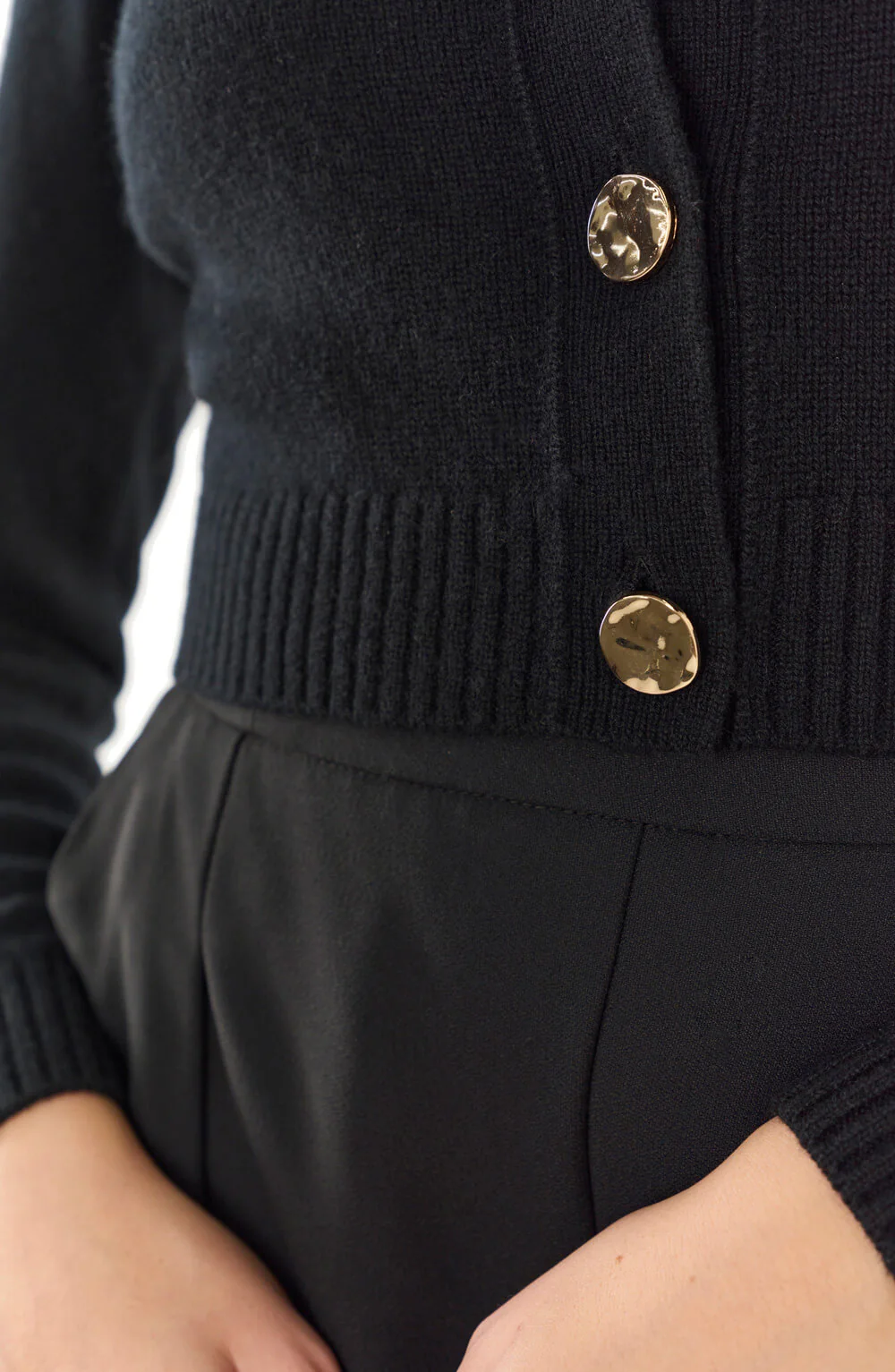 Cropped Long Sleeve Cardigan