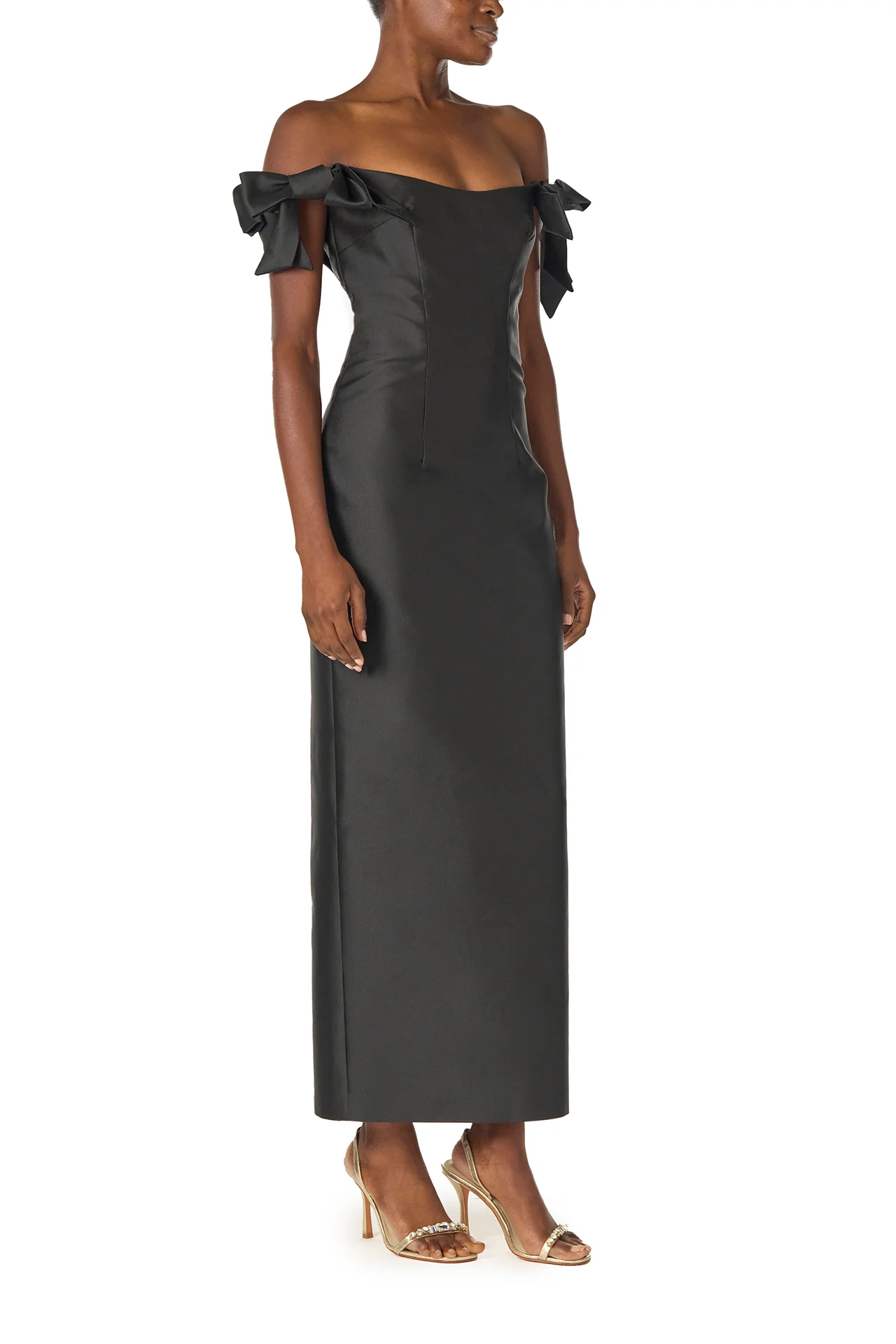 Off the Shoulder Bow Sleeve Sheath