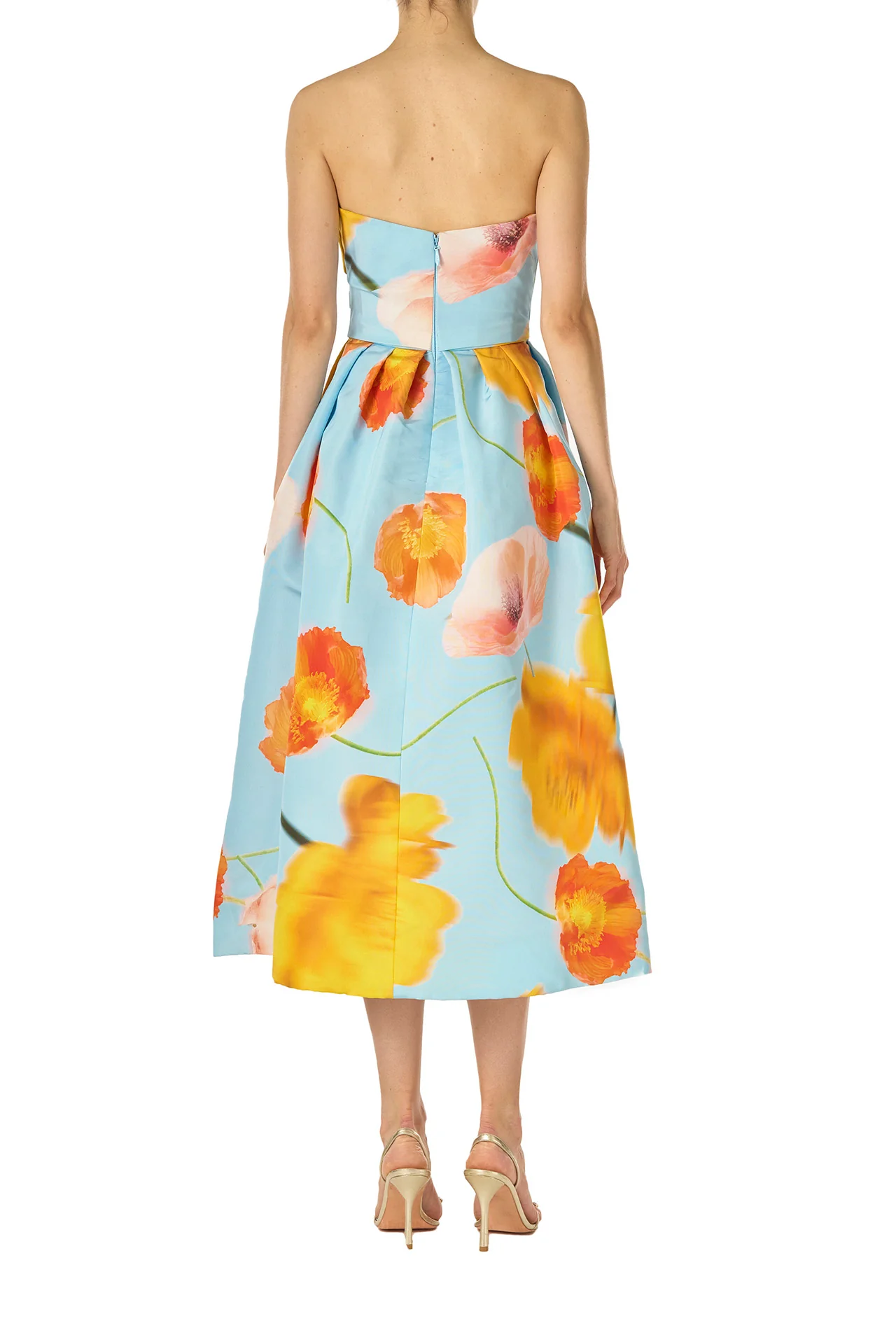 Poppy Floral Tea-Length Dress