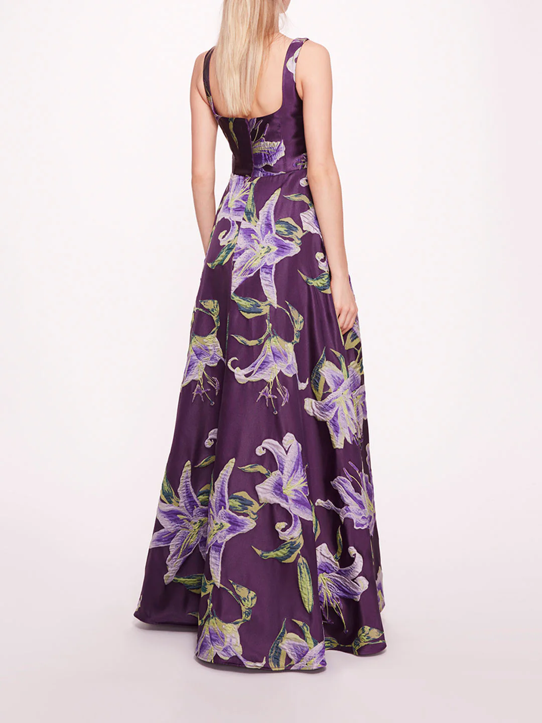 Square Neck Drape Ballgown