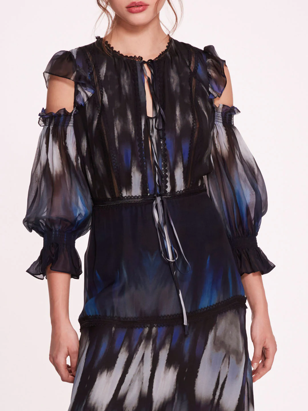 Abstract Viscose Maxi Dress