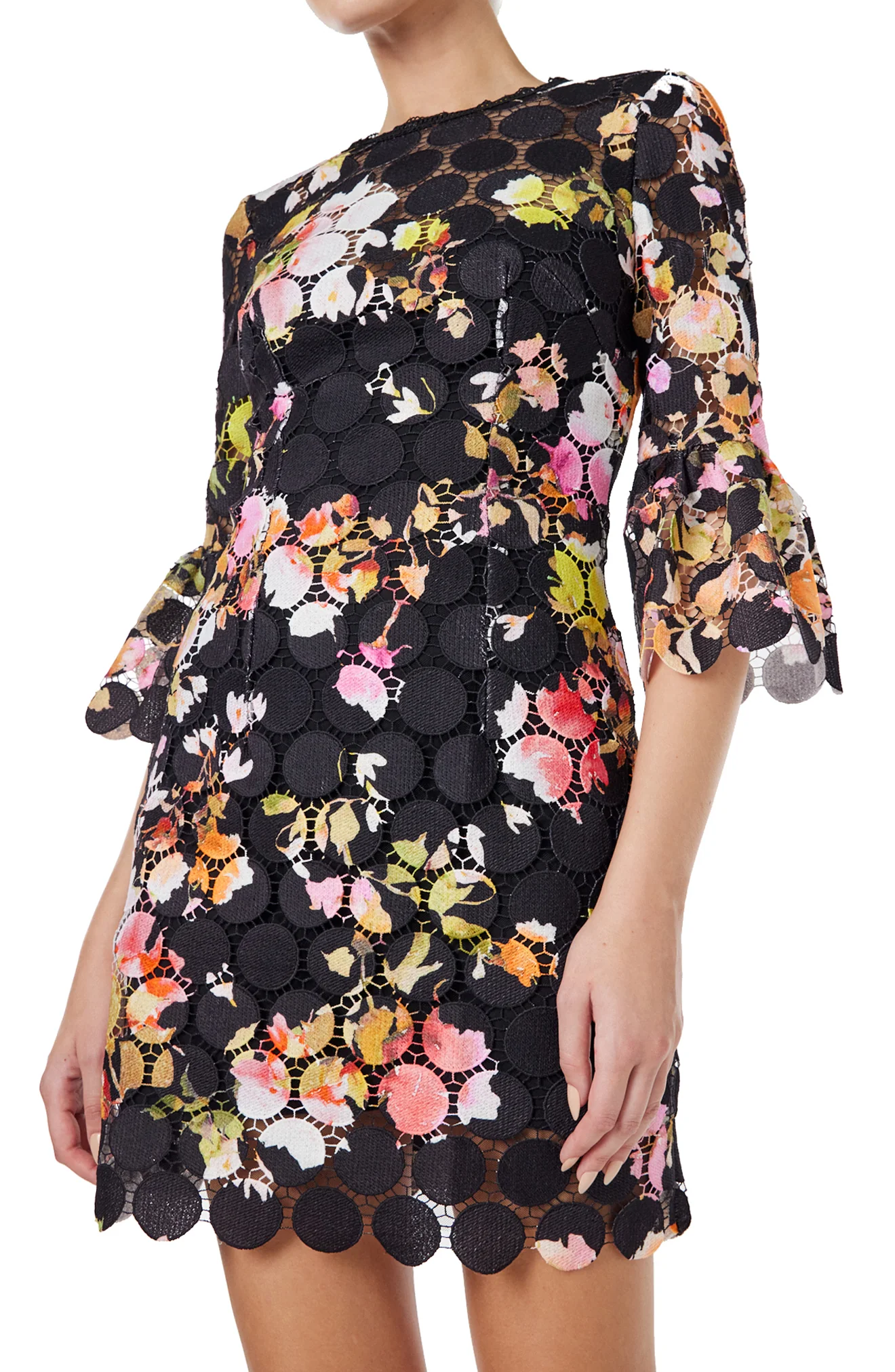 Circle Lace Mini Dress