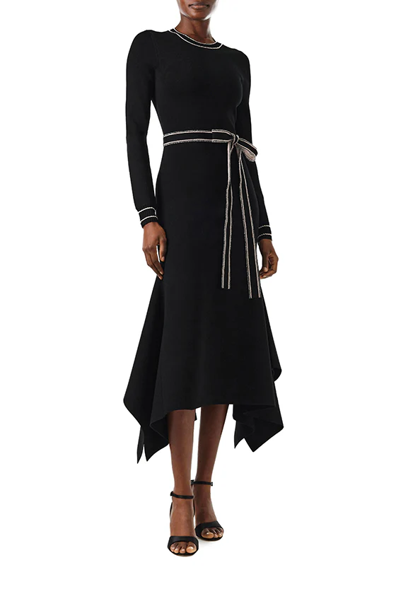 Long Sleeve Noir Knit Dress