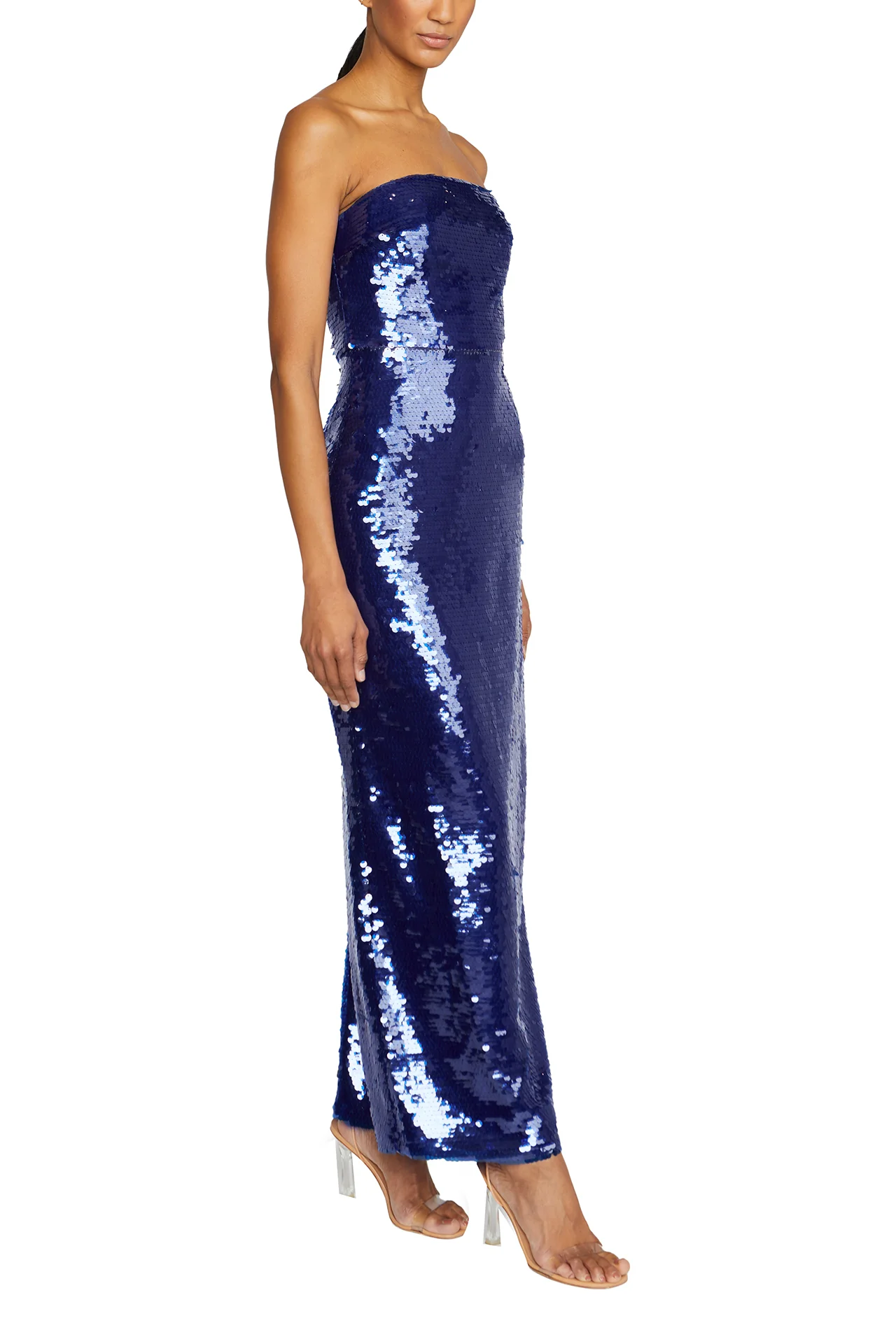 Strapless Sequin Column Gown