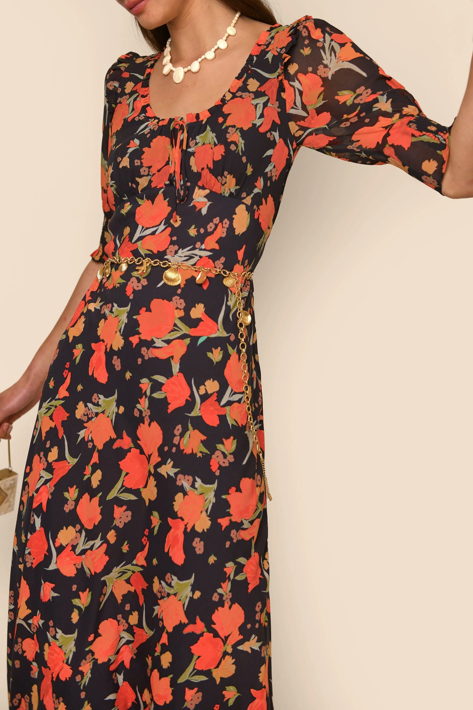 Sathya - Floral Black