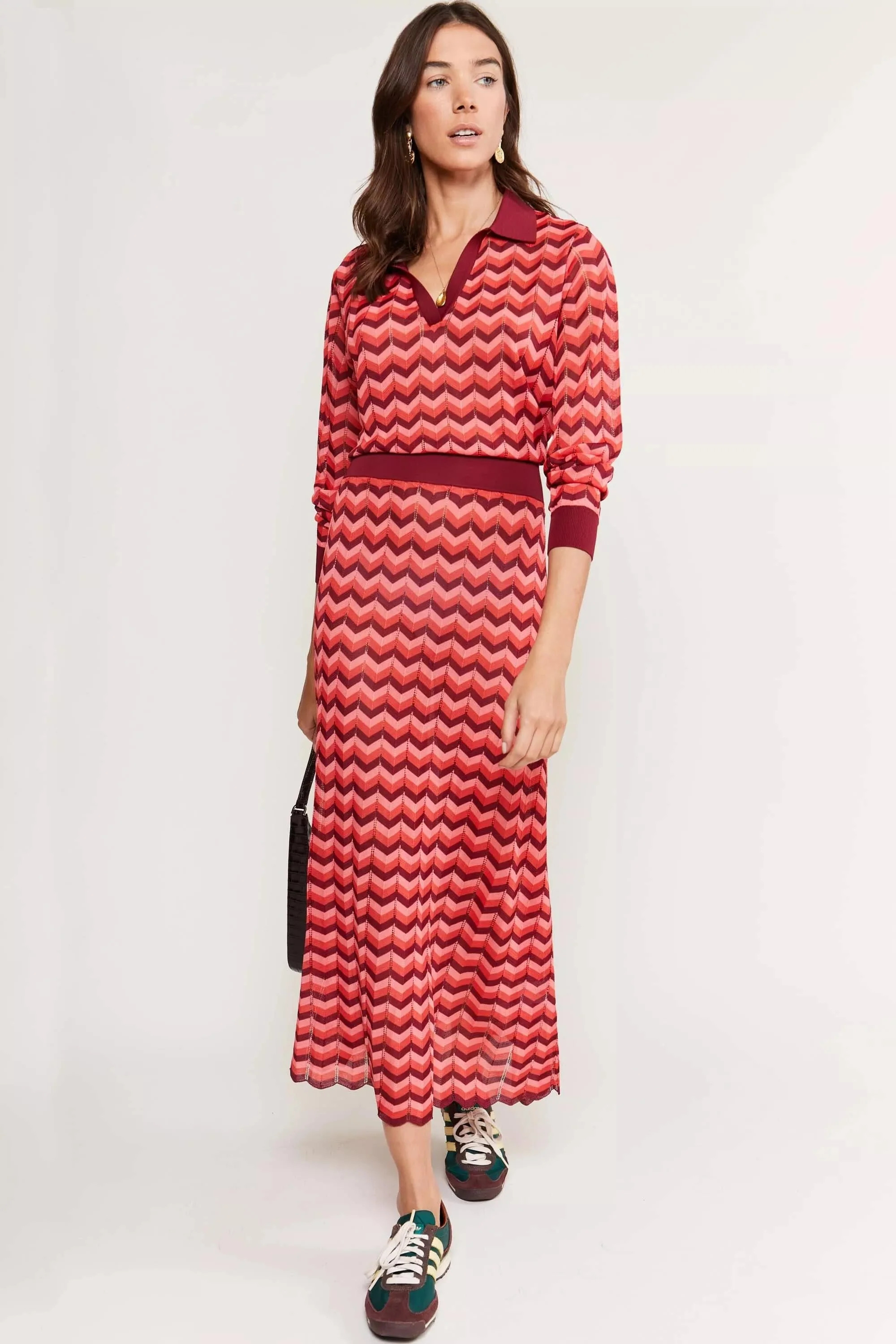 Annie - Chevron Stripe Red