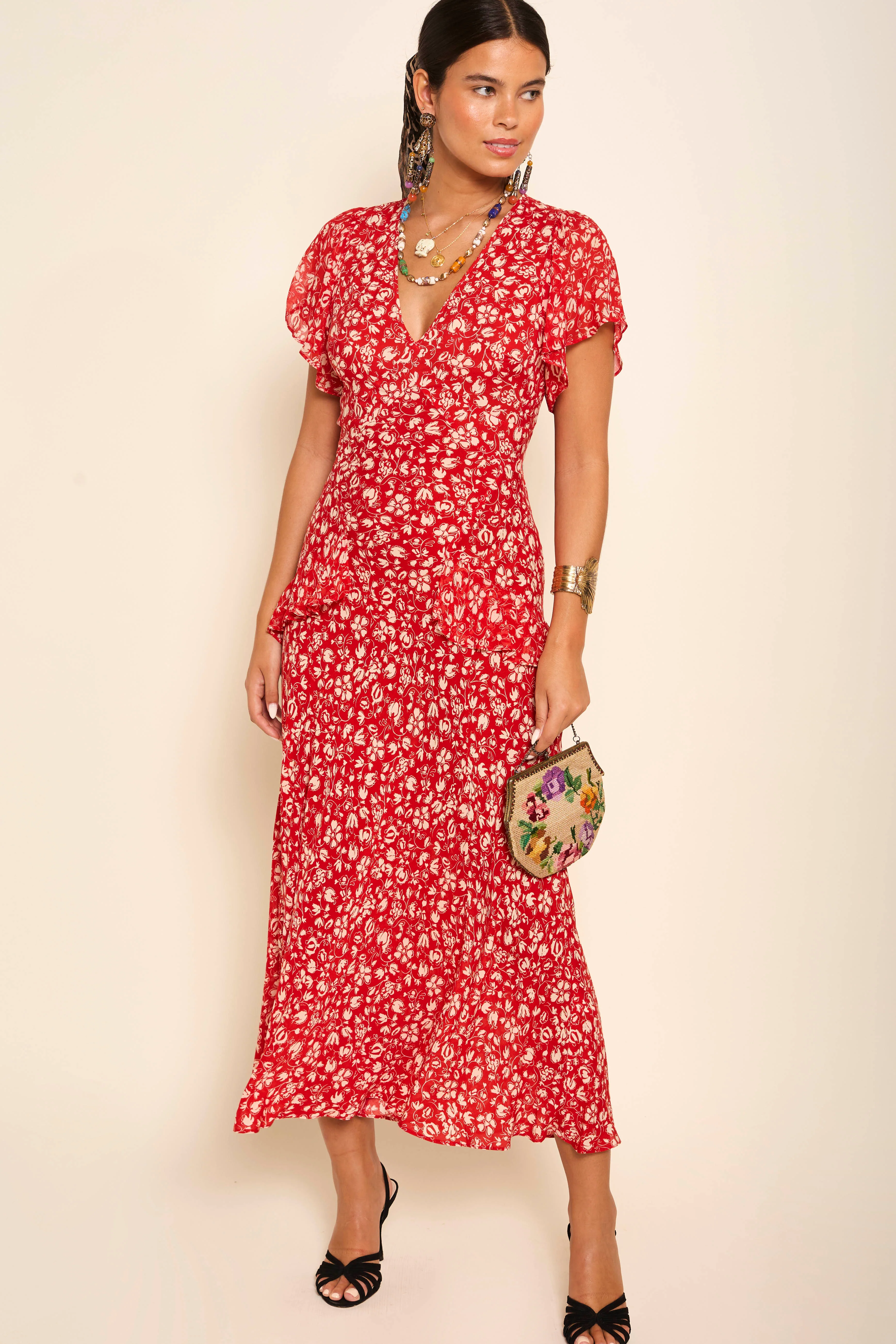 Evie - Amelie Floral Red
