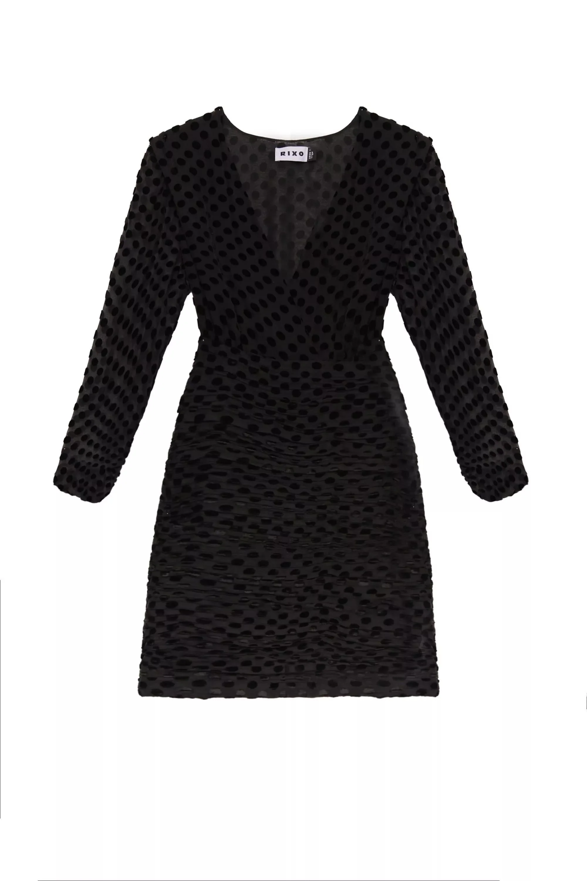 golden - black polka dot burnout