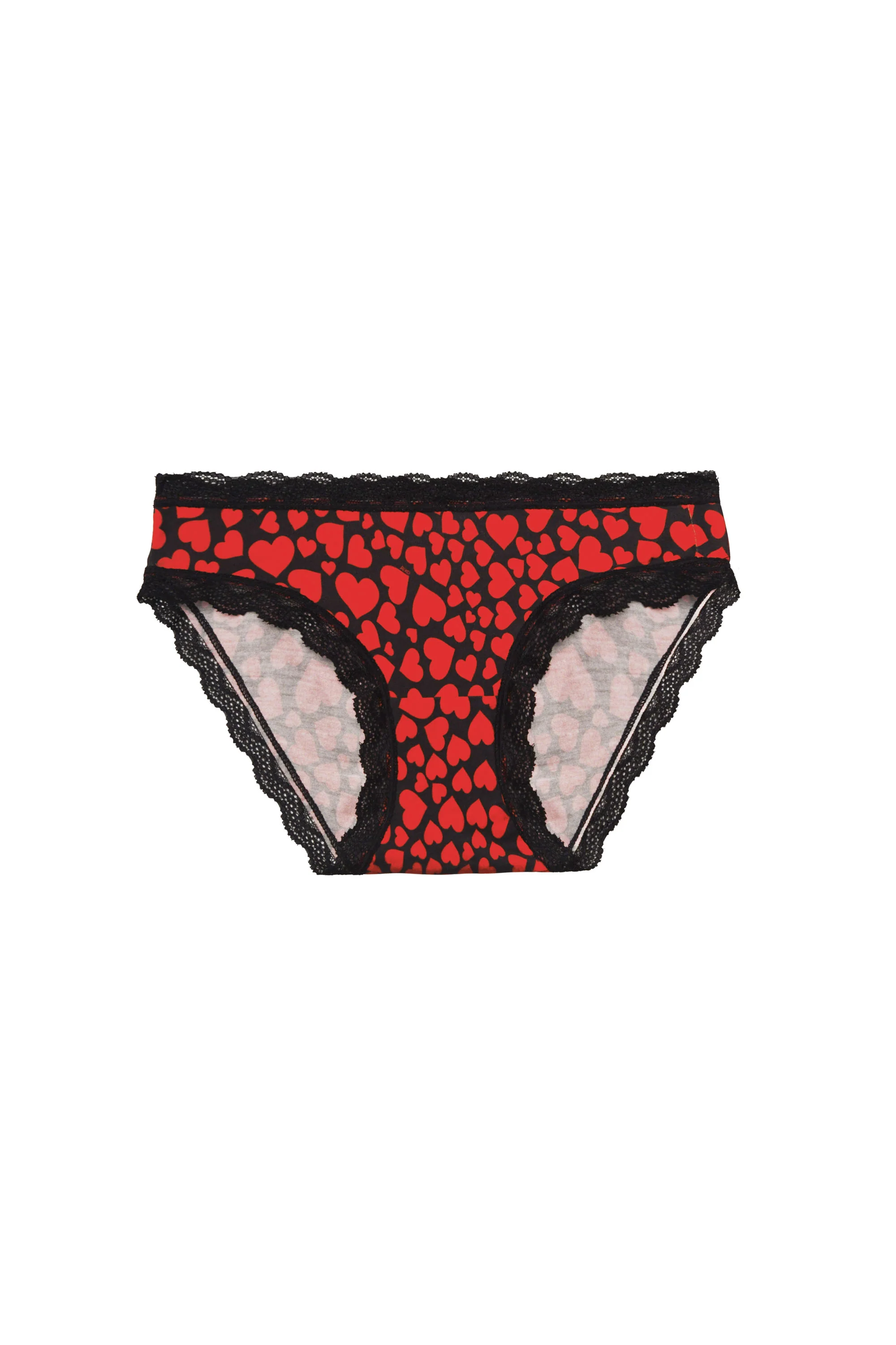 Classic Knicker - Love Heart Black