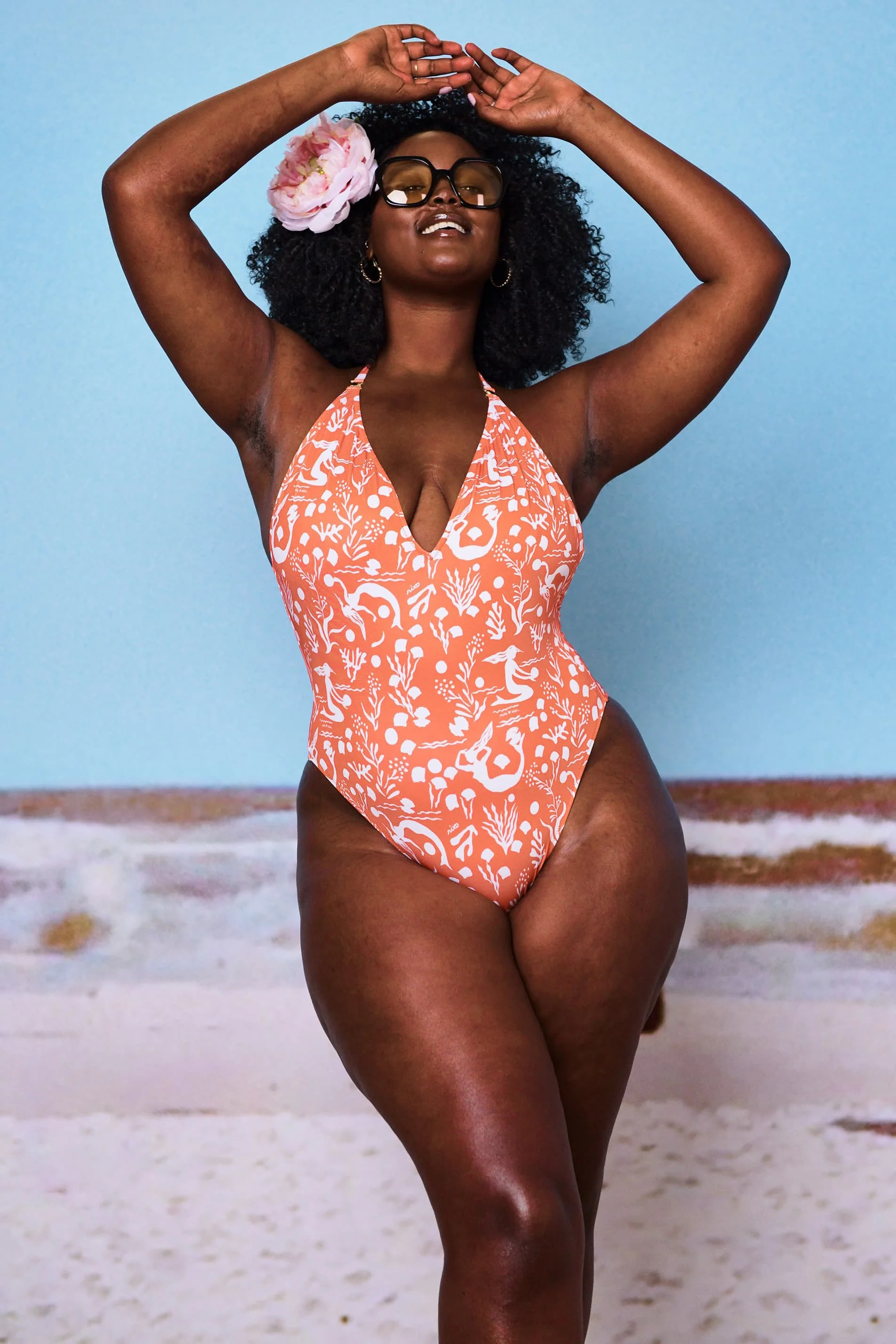 Kristen Swimsuit - Sea Life Coral Cream