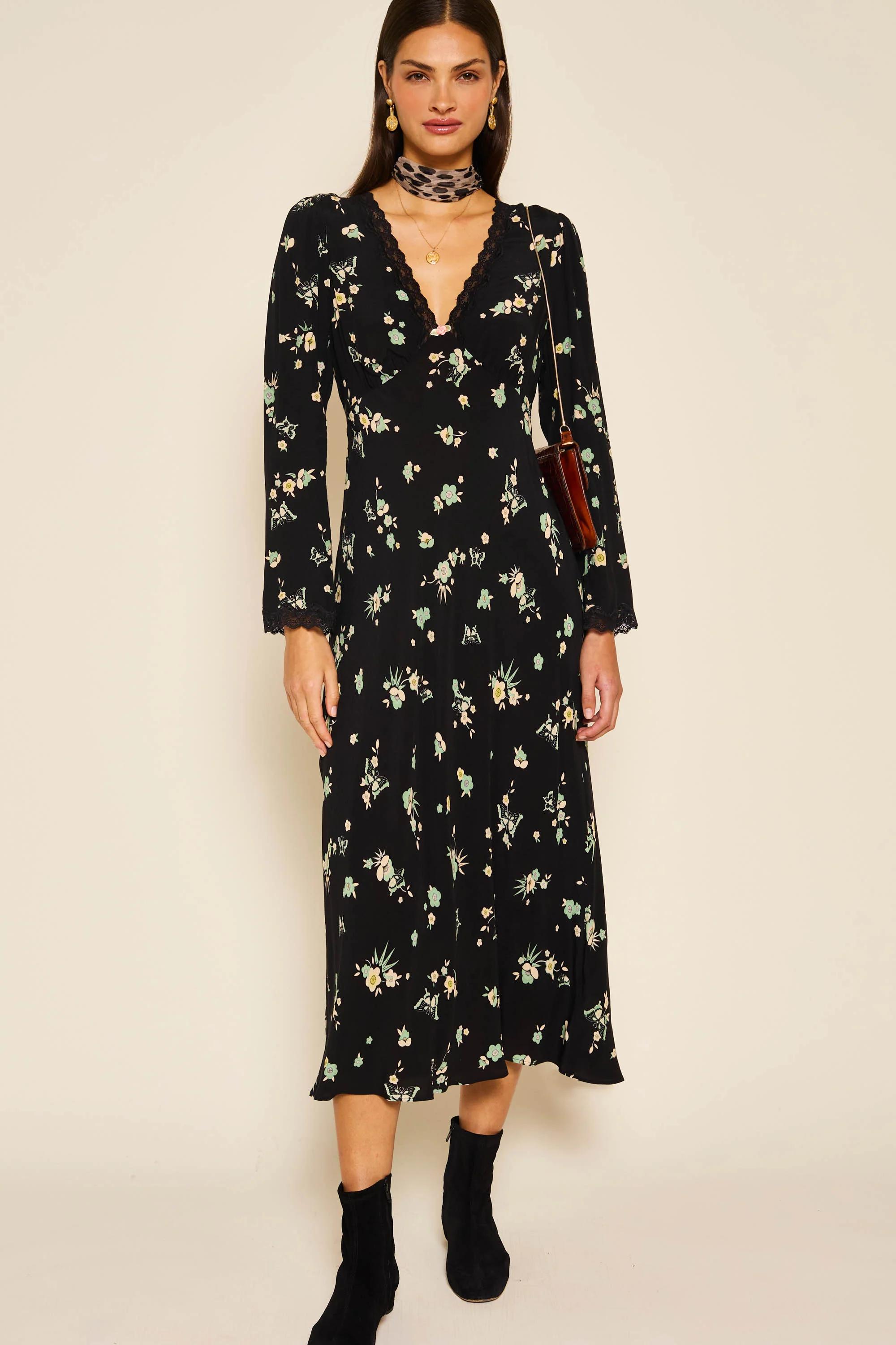 blair - butterfly floral green