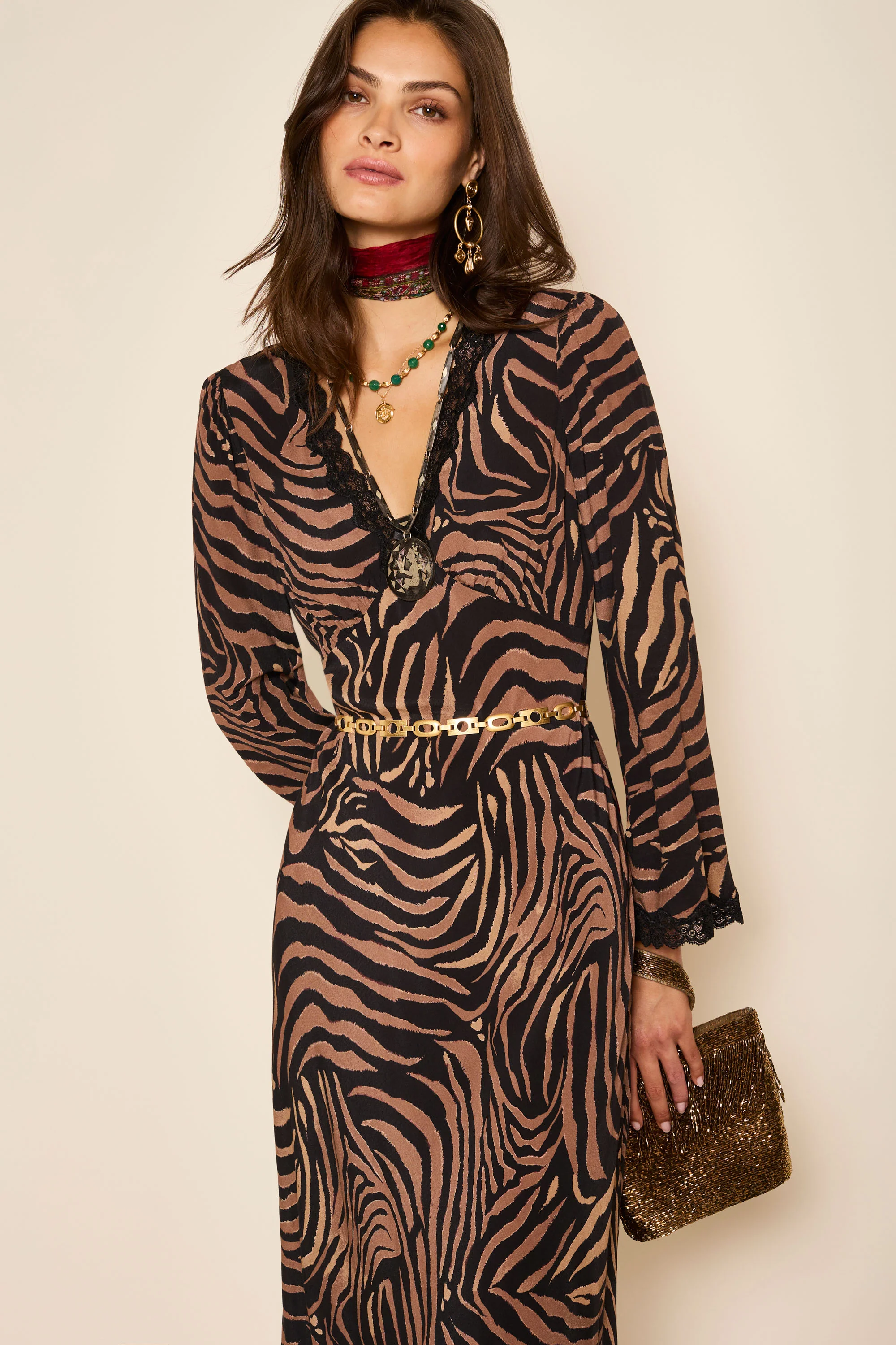 Blair - Tiger Patchwork Black