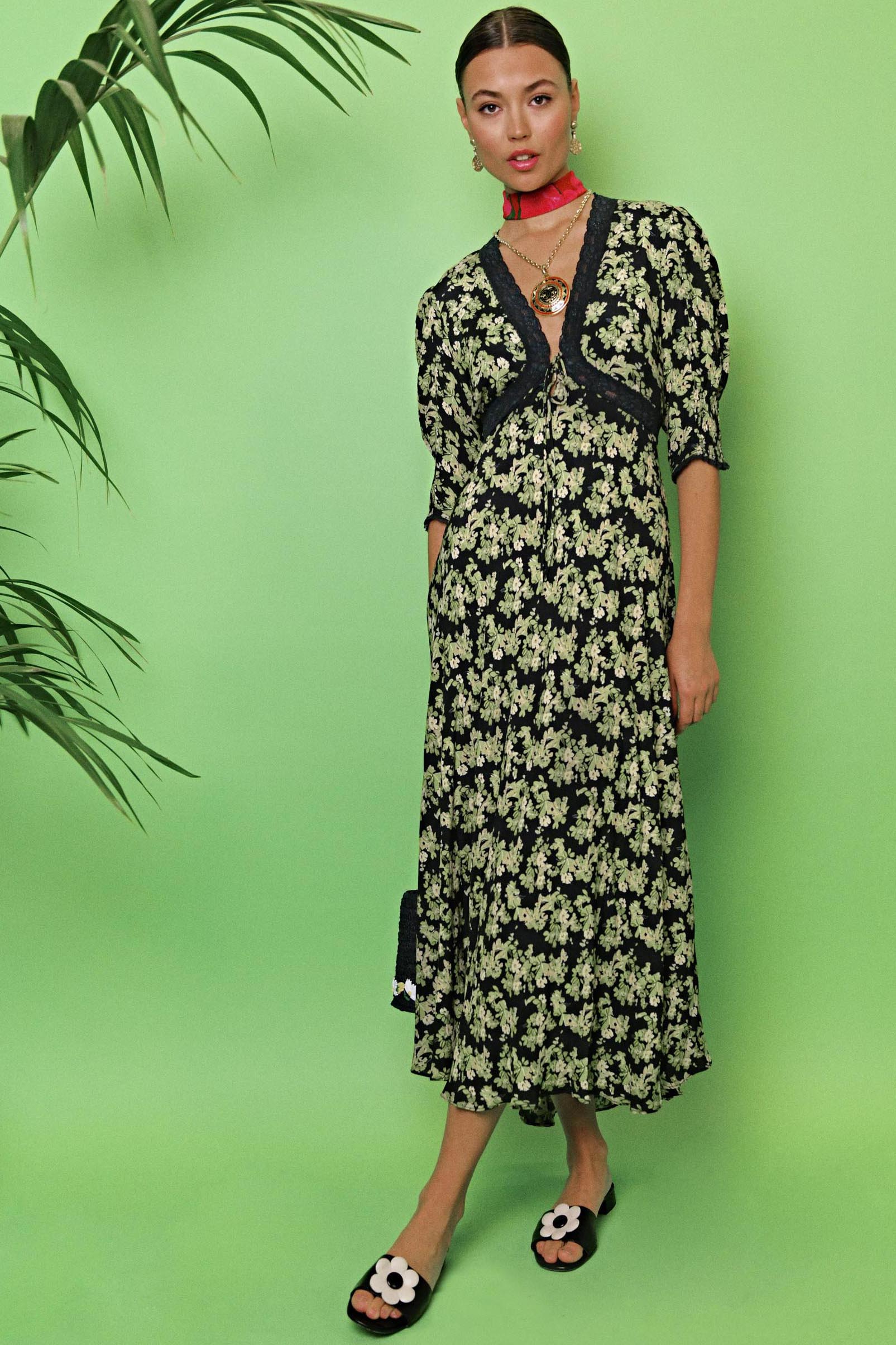 amina - marais floral green
