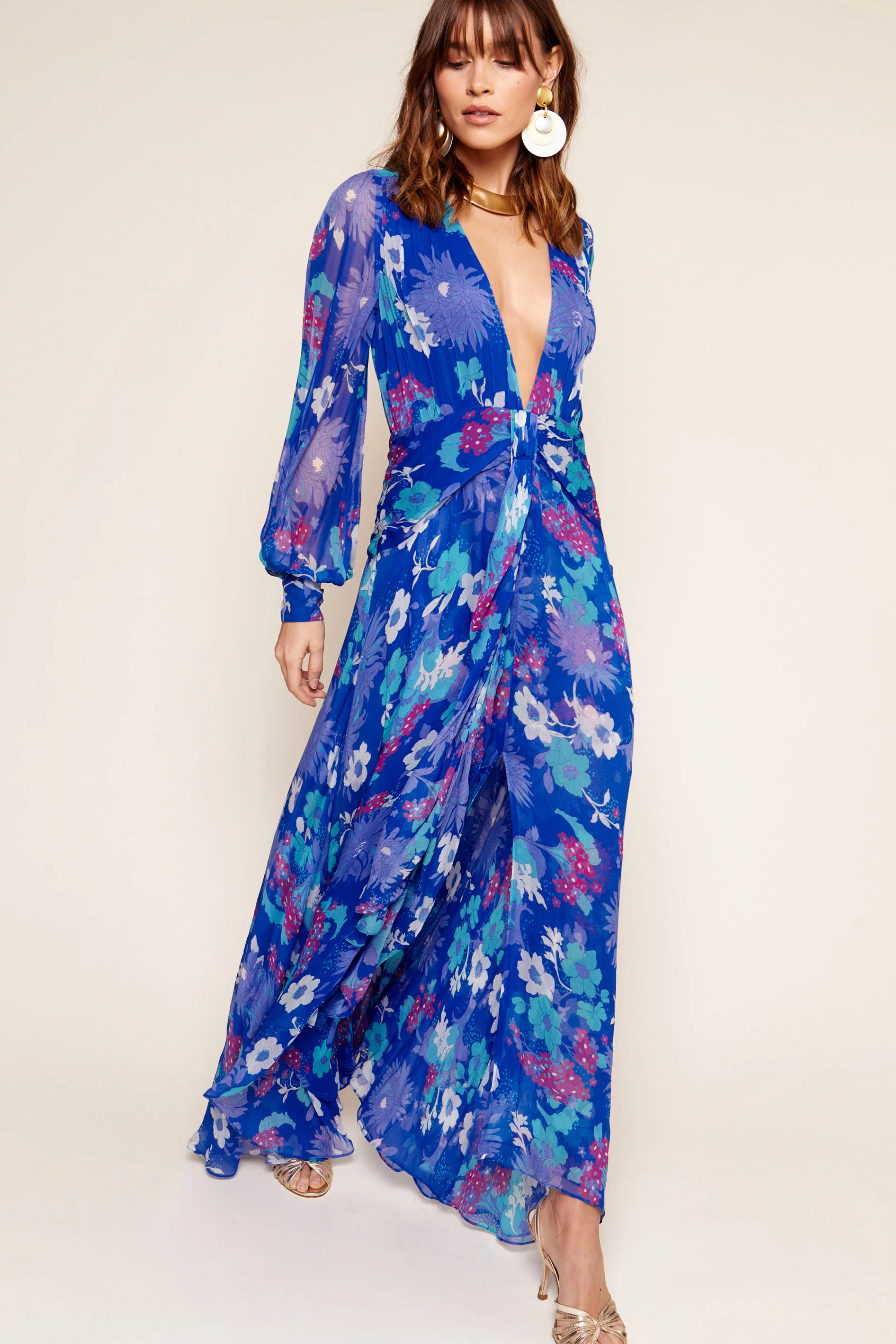 Meera - French Floral Cobalt