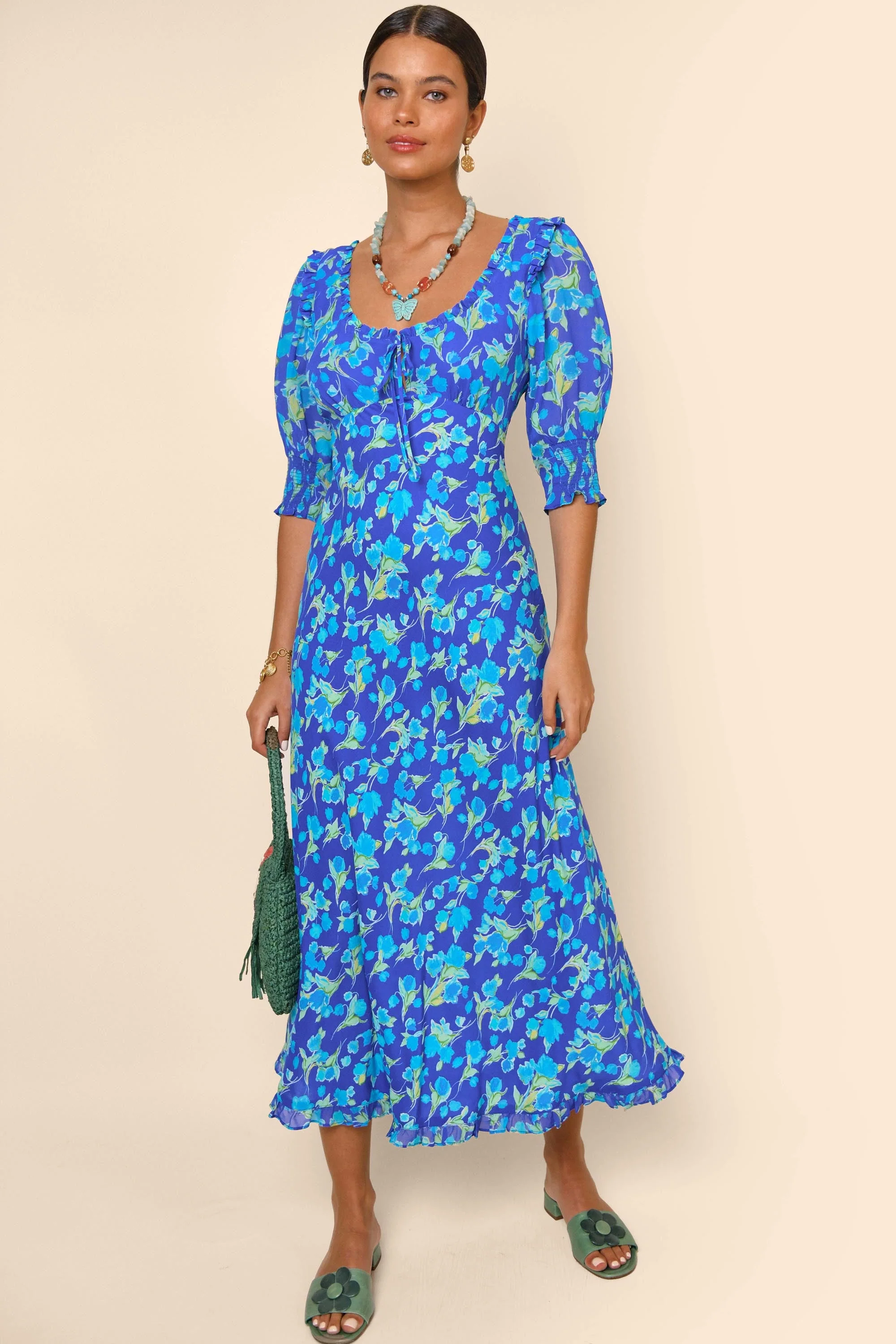 Sathya - Floral Cobalt