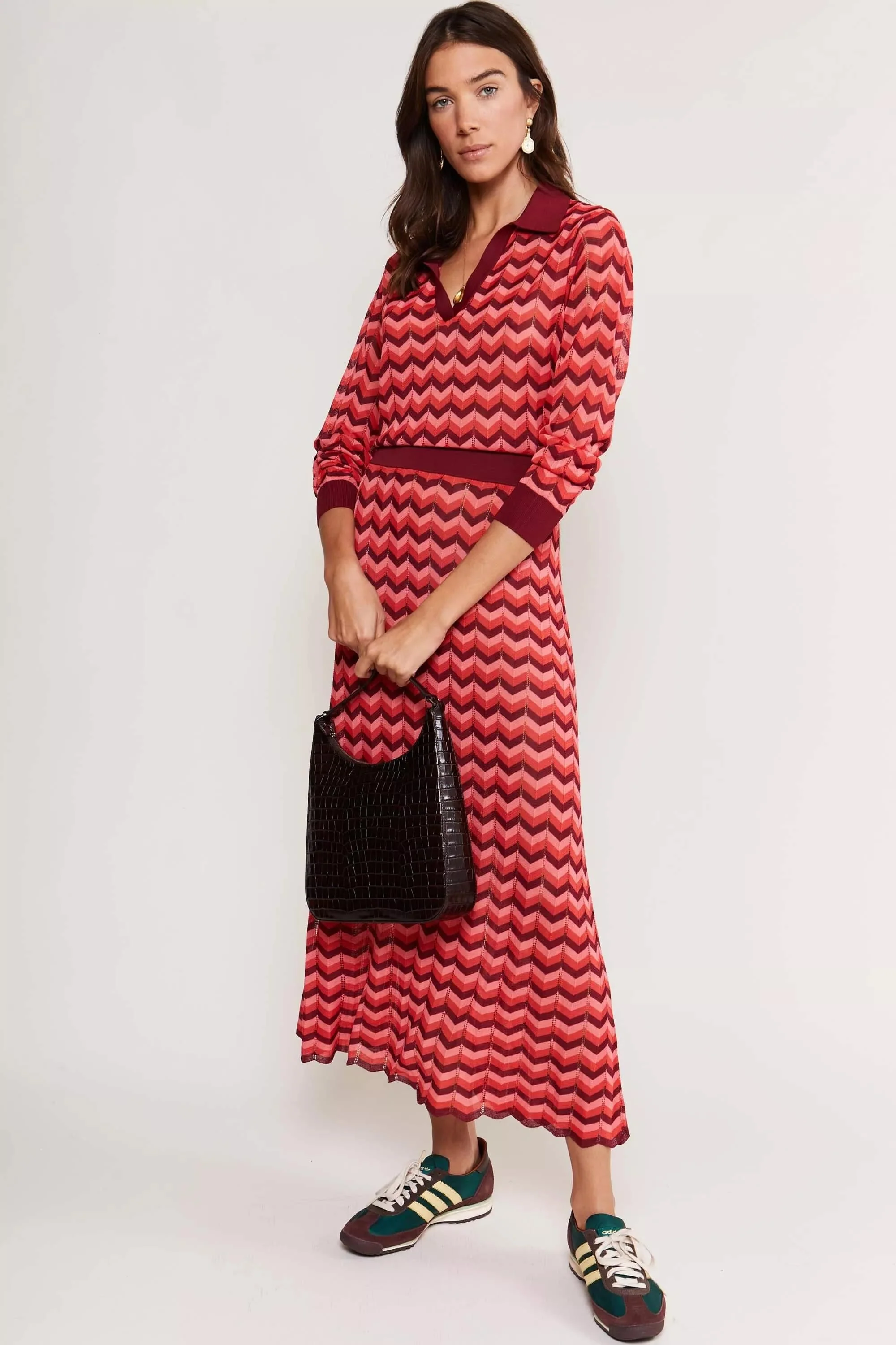 Annie - Chevron Stripe Red