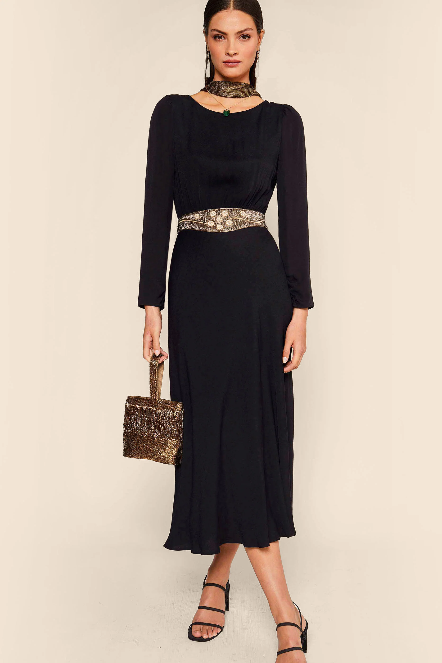 elena - antique embellishment black