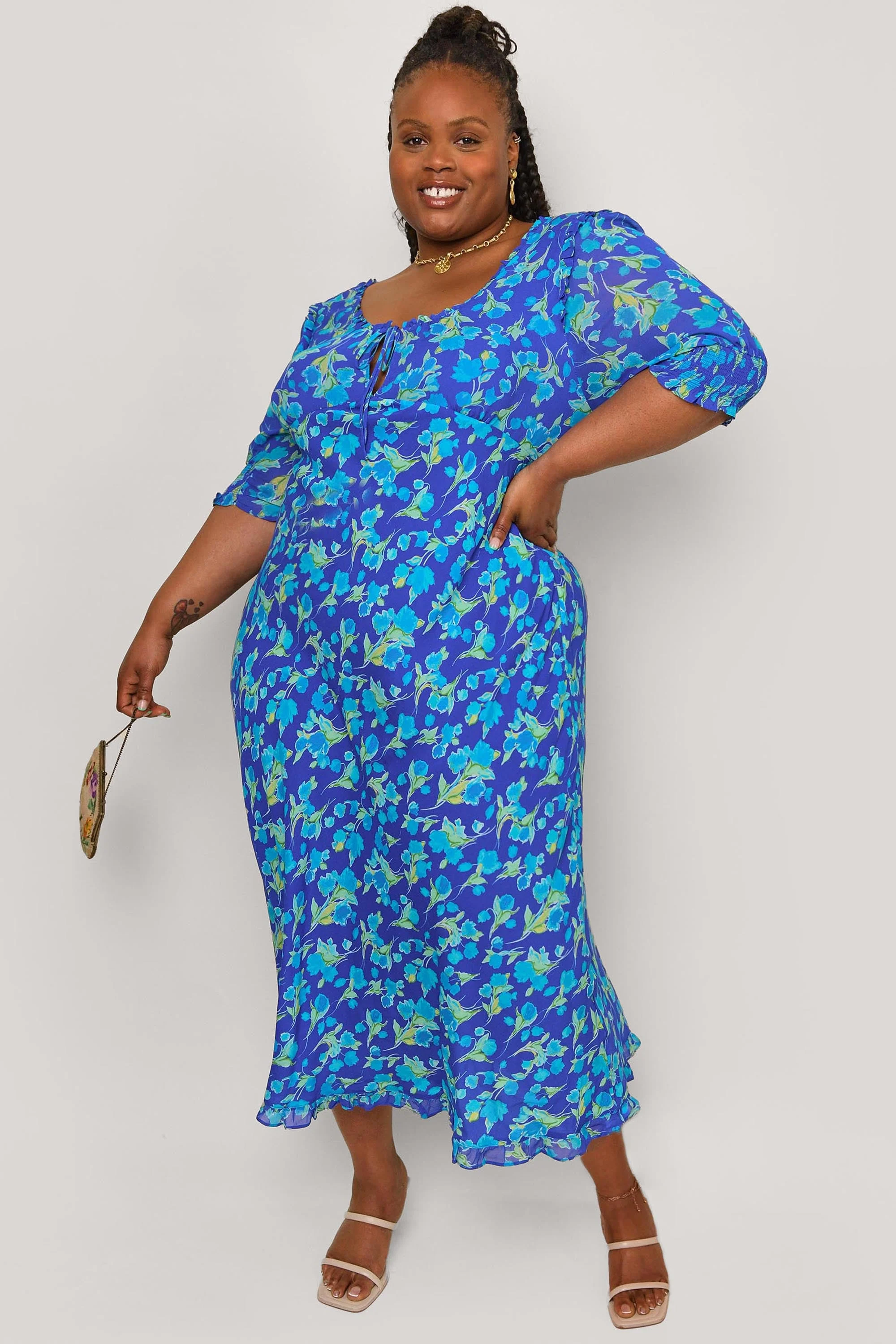 Sathya - Floral Cobalt