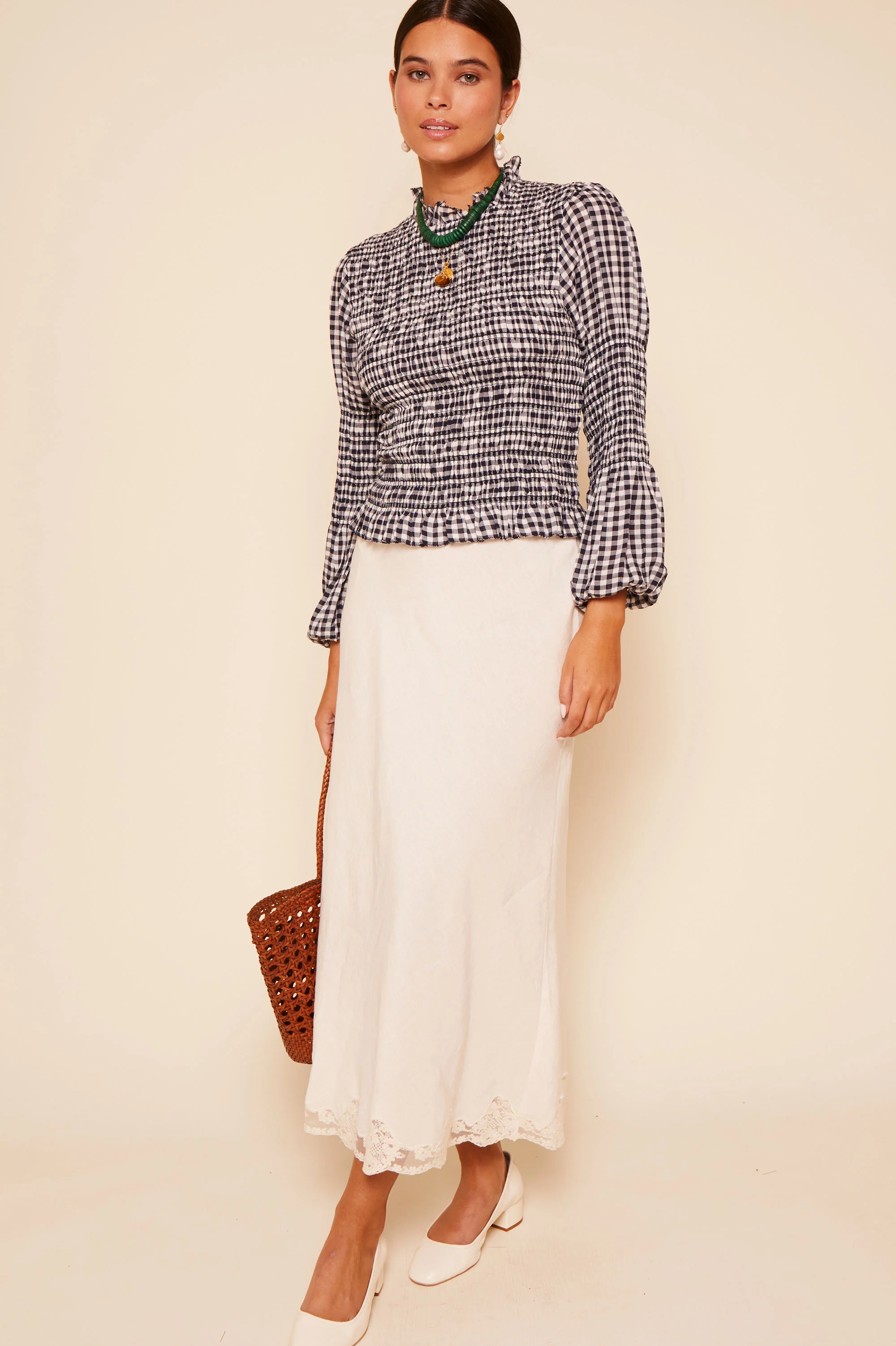 Gardenia - French Check Navy