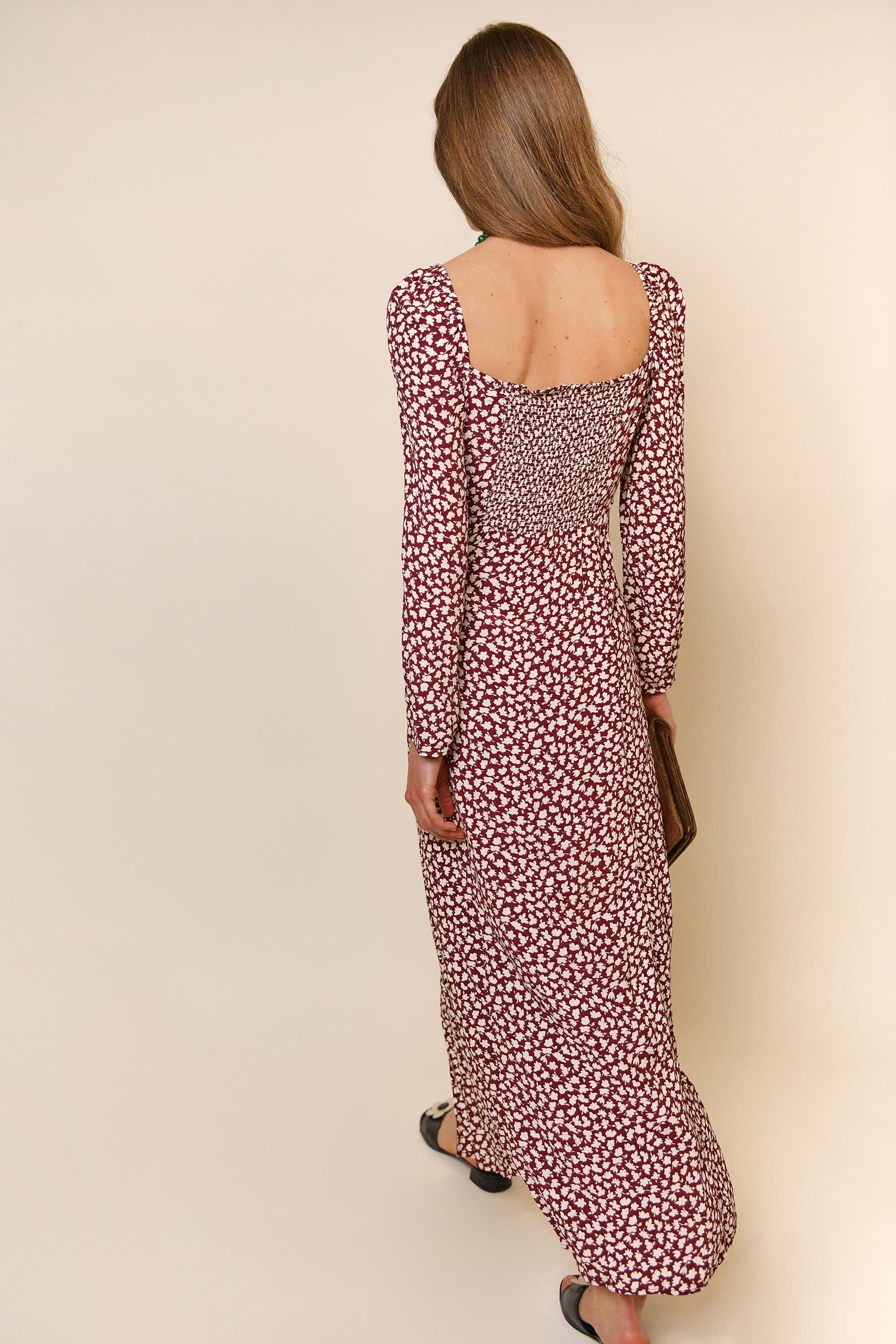 Hattie - Burgundy Shadow Ditsy