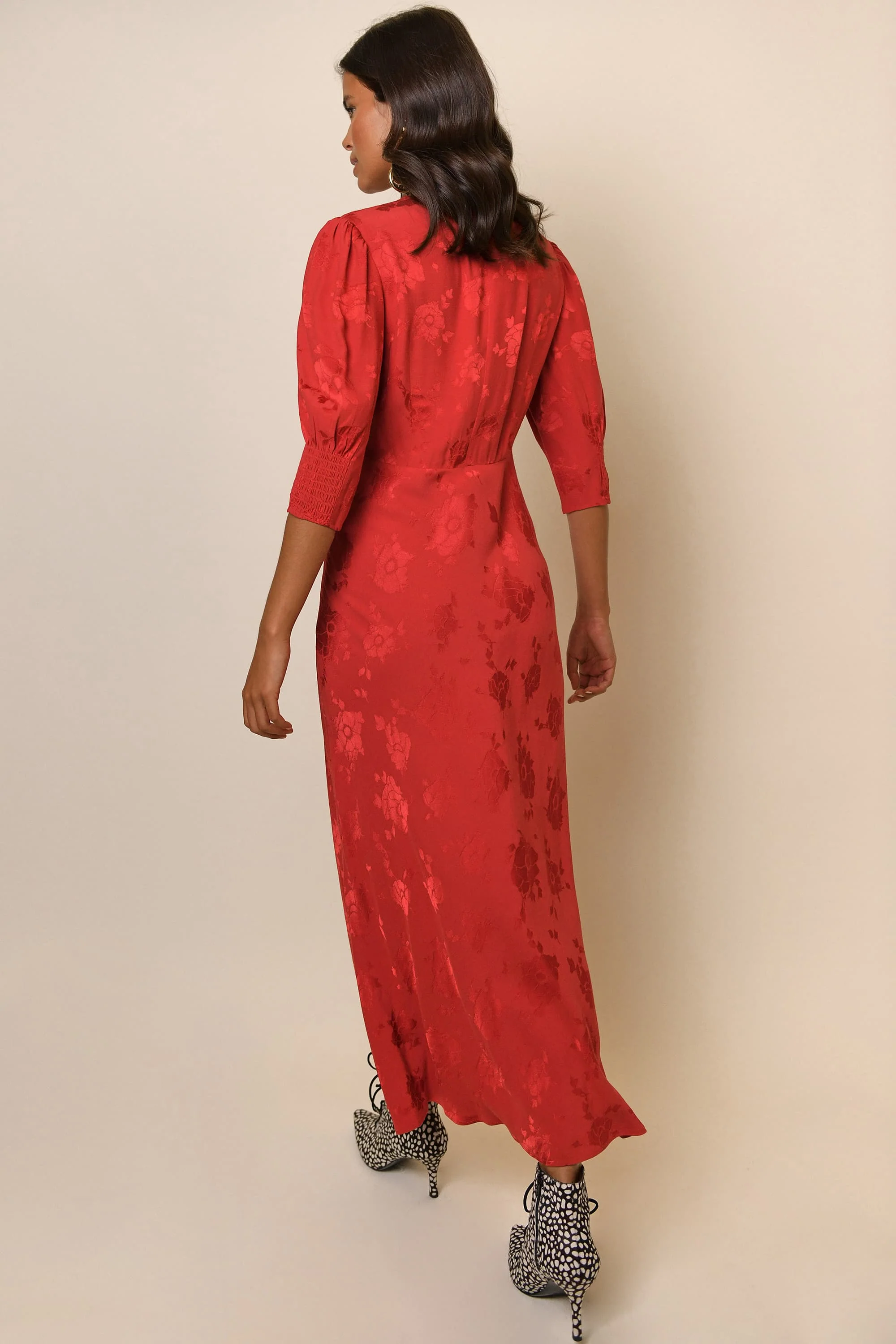 Zadie - Red Poppy Jacquard