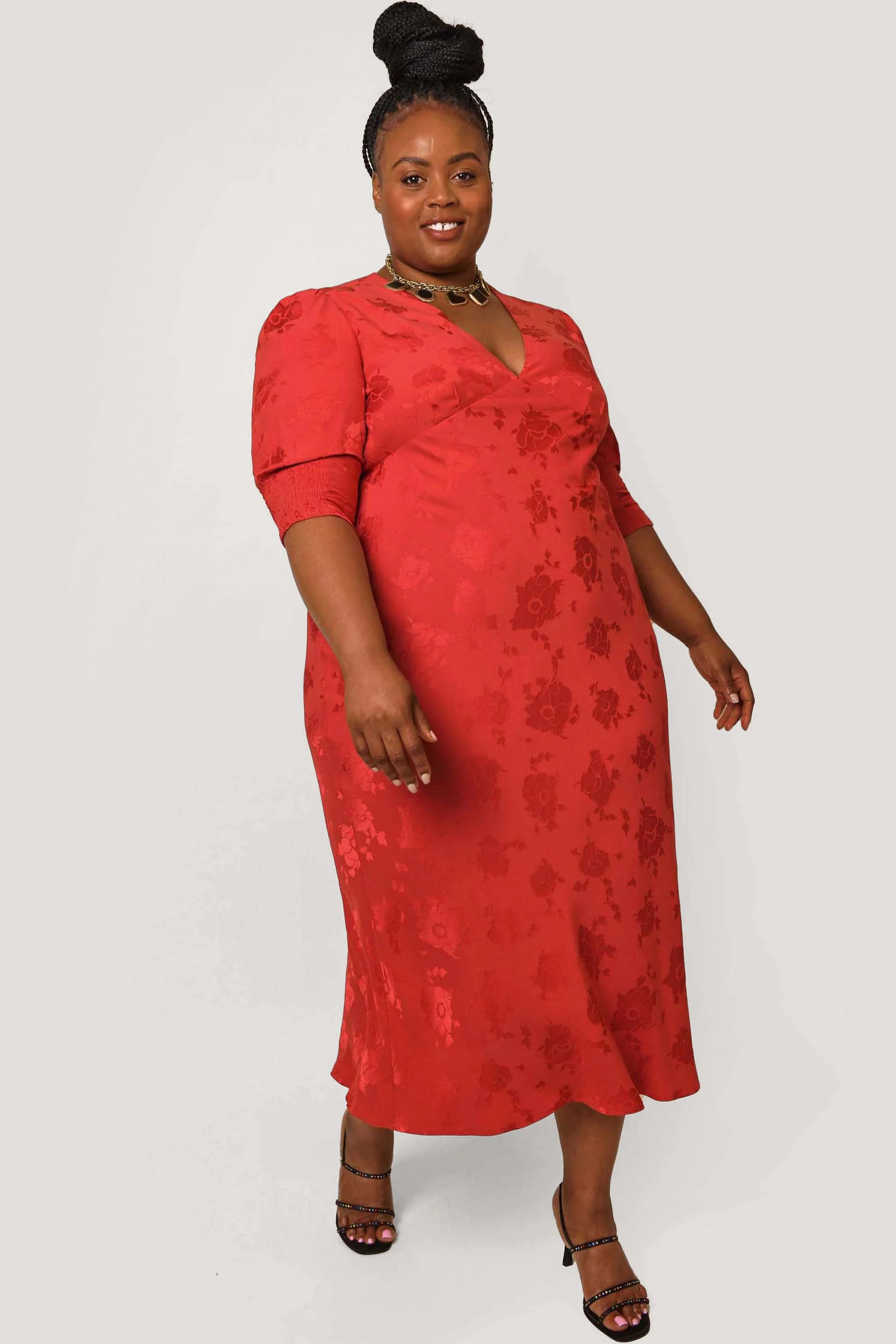 Zadie - Red Poppy Jacquard