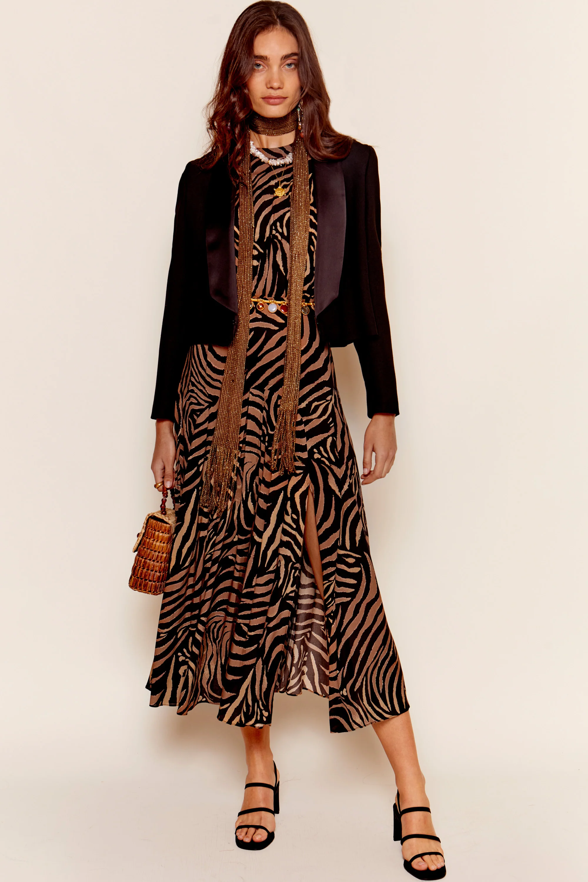 Coralie - Tiger Patchwork Black