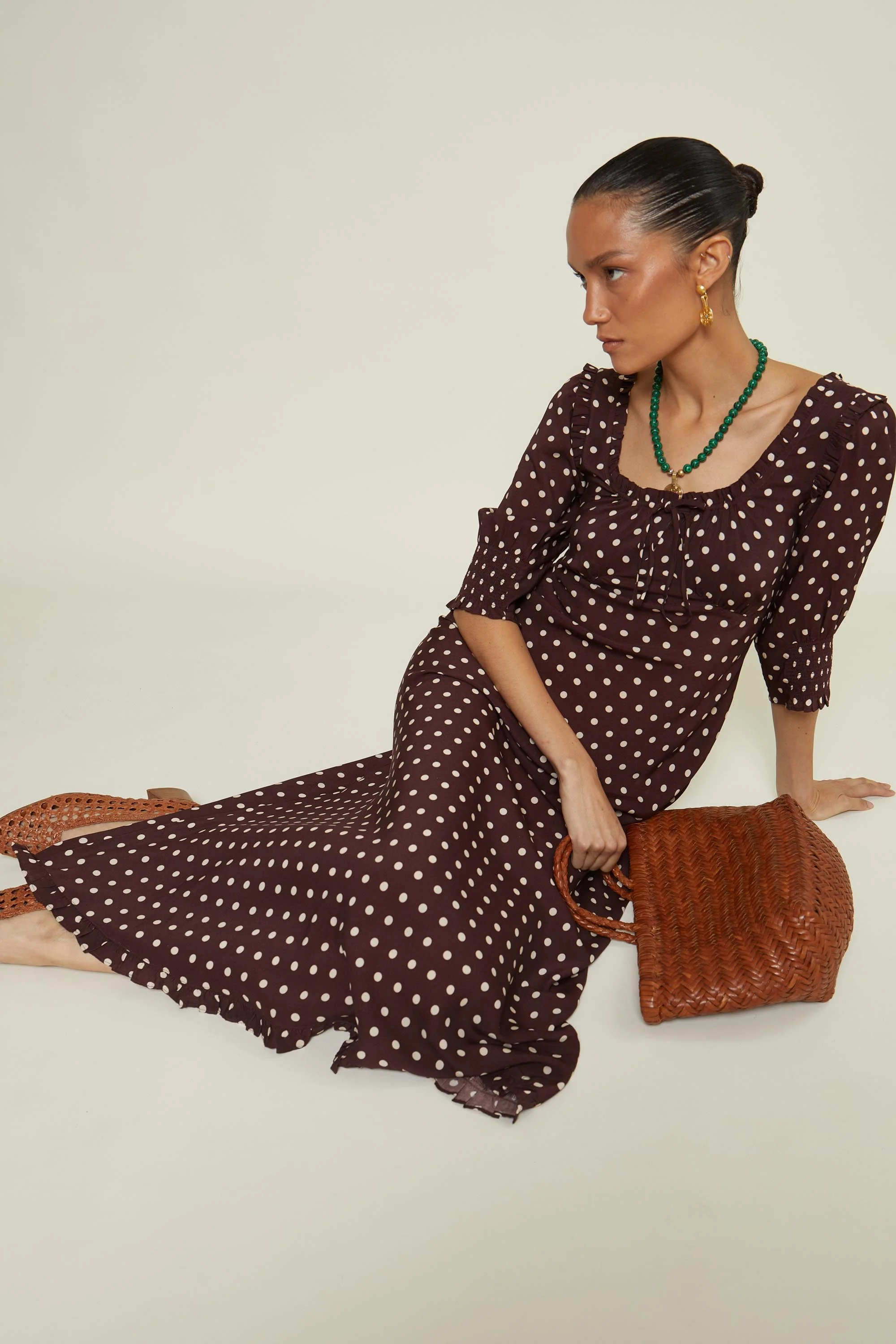 Sathya - Polka Dot Brown