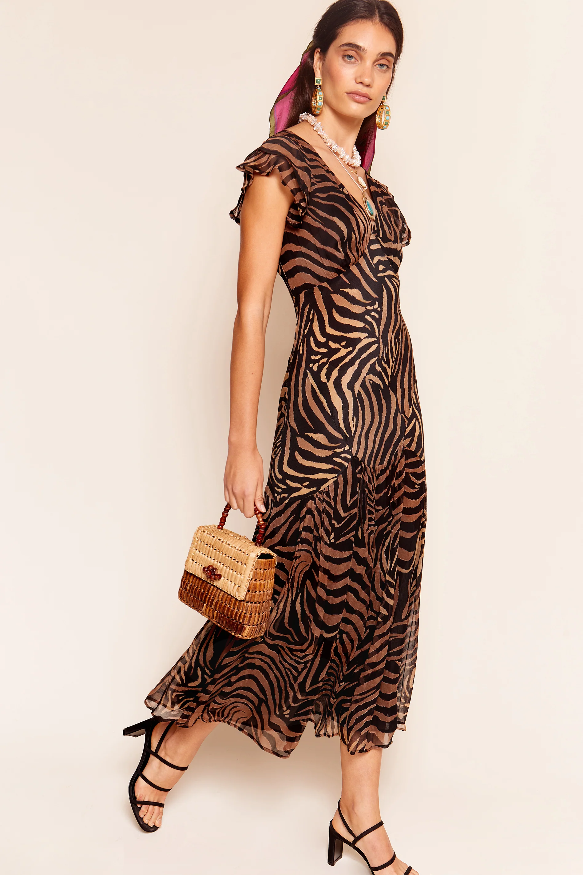 Cinzia - Tiger Patchwork Black