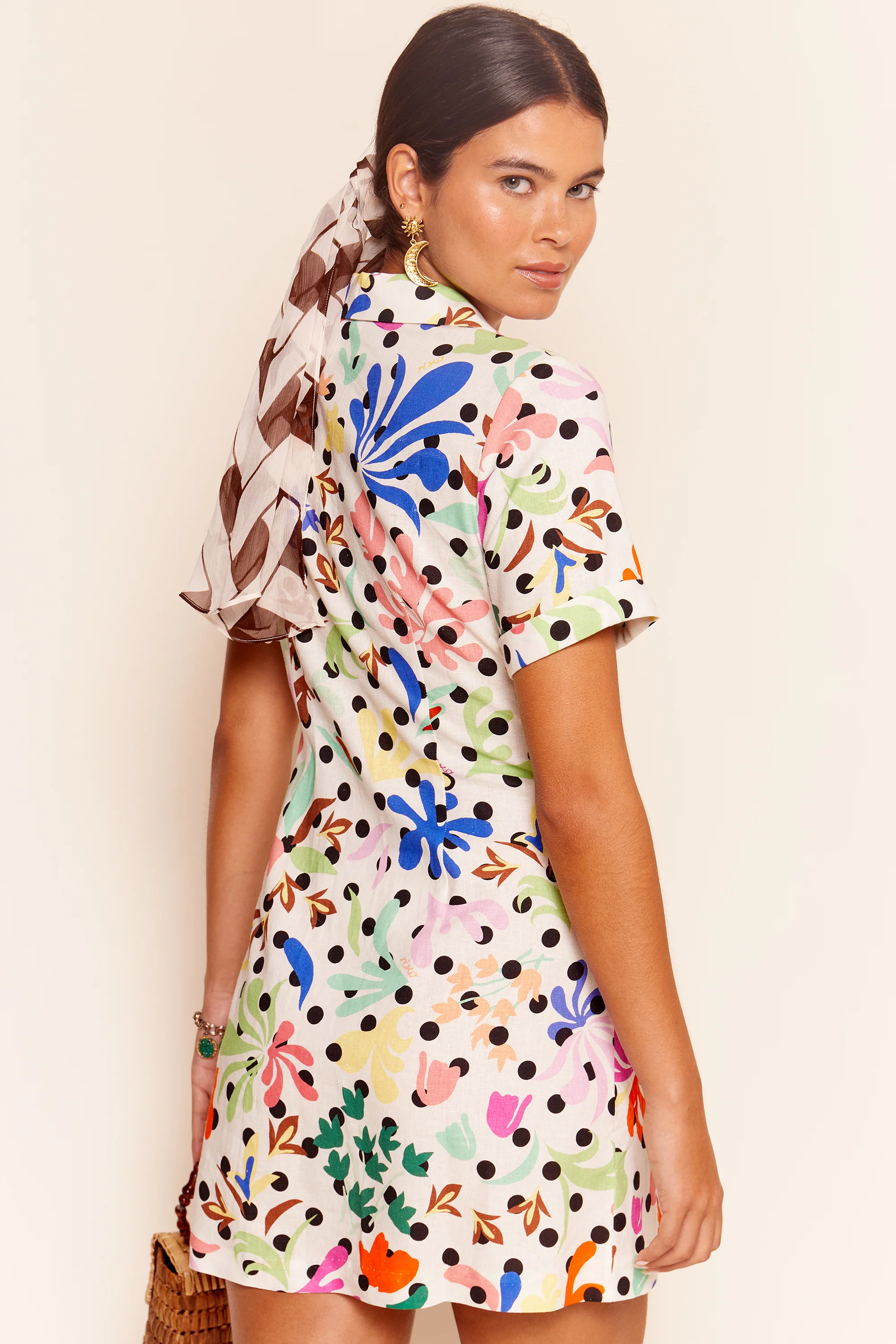 bridgitte - flora dot ivory