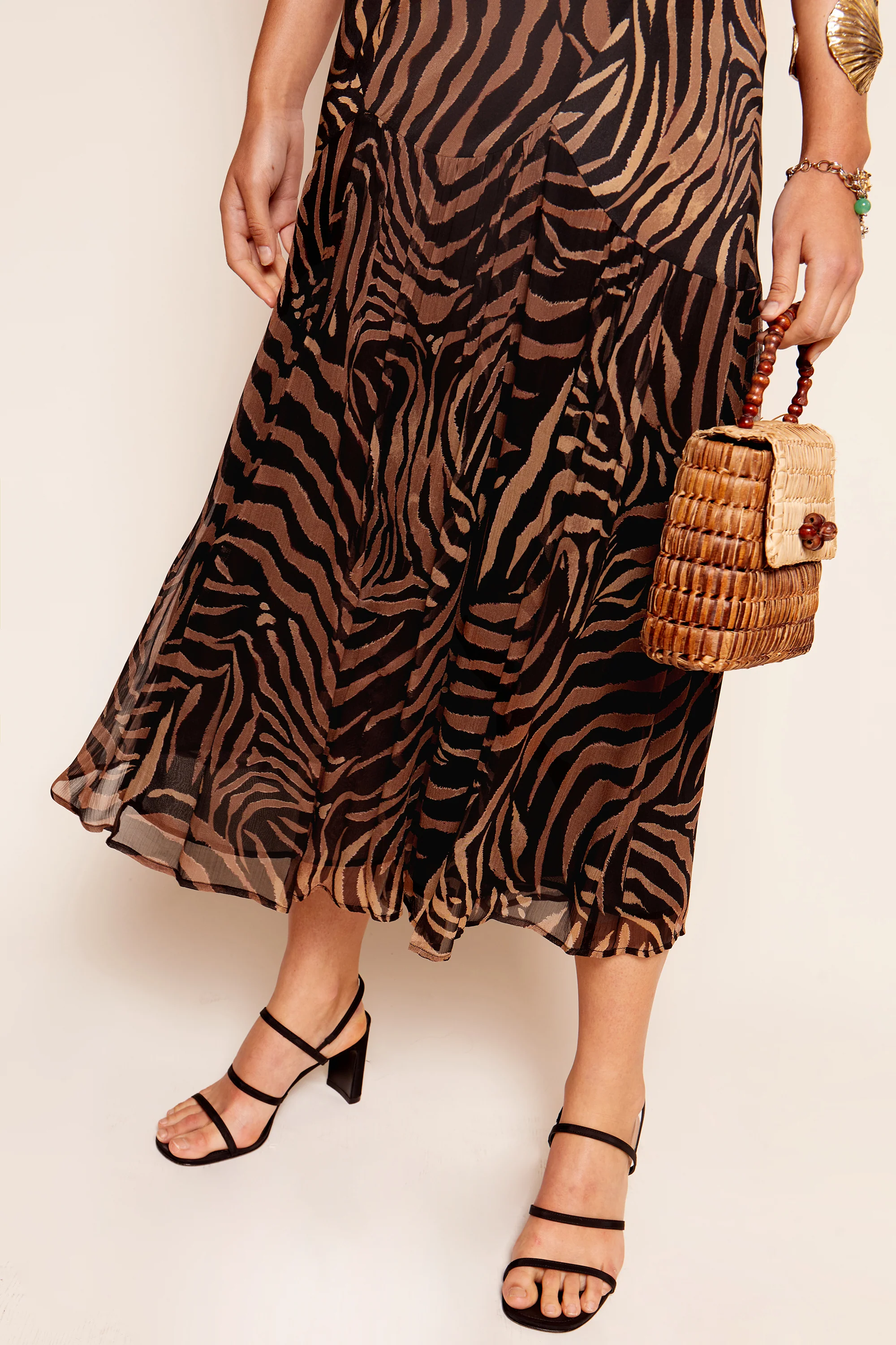 Cinzia - Tiger Patchwork Black