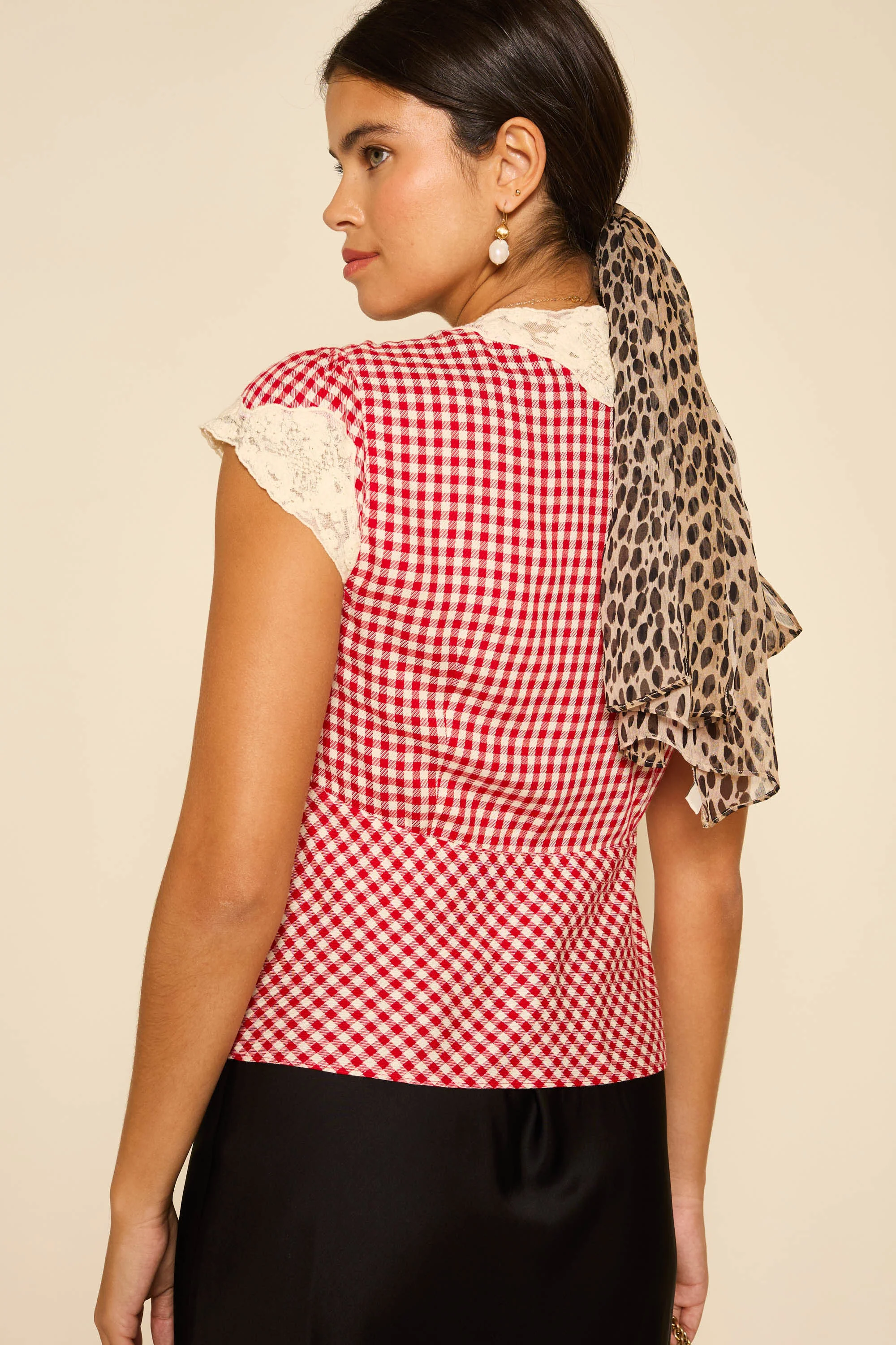 Elaine  -  French Check Red