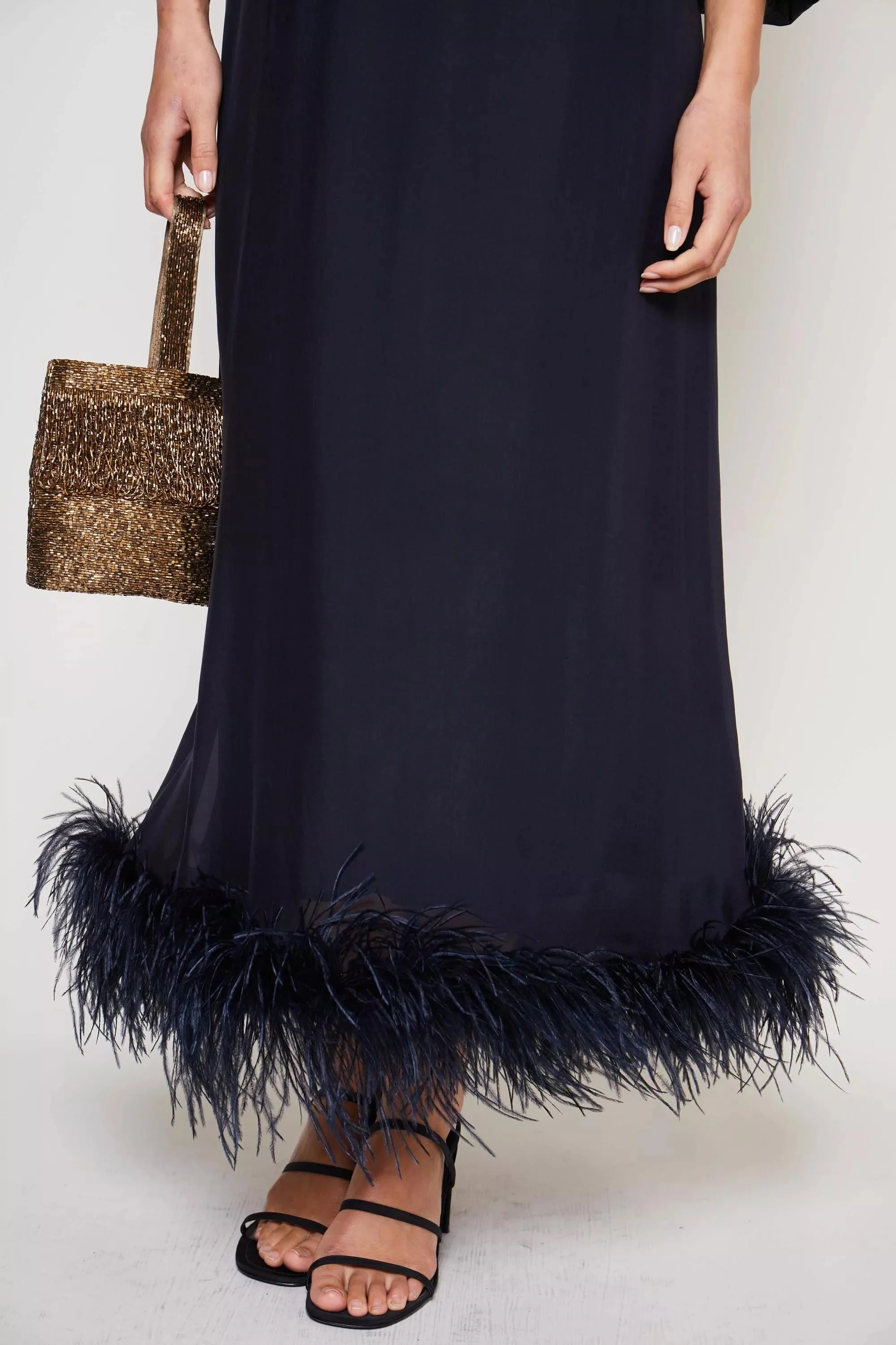 ellodie - deep navy feather