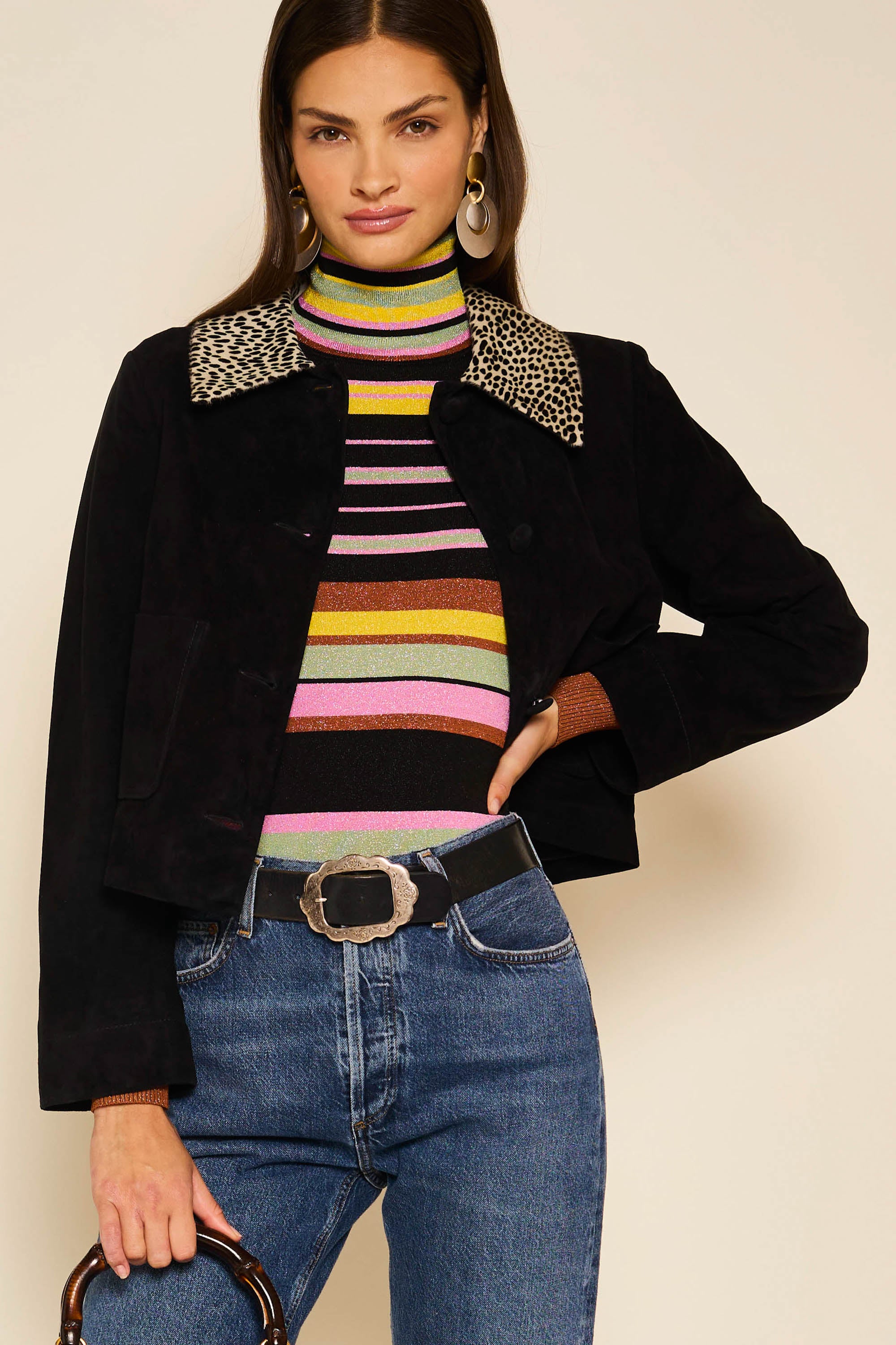 Turtleneck - Lurex Stripe Multi