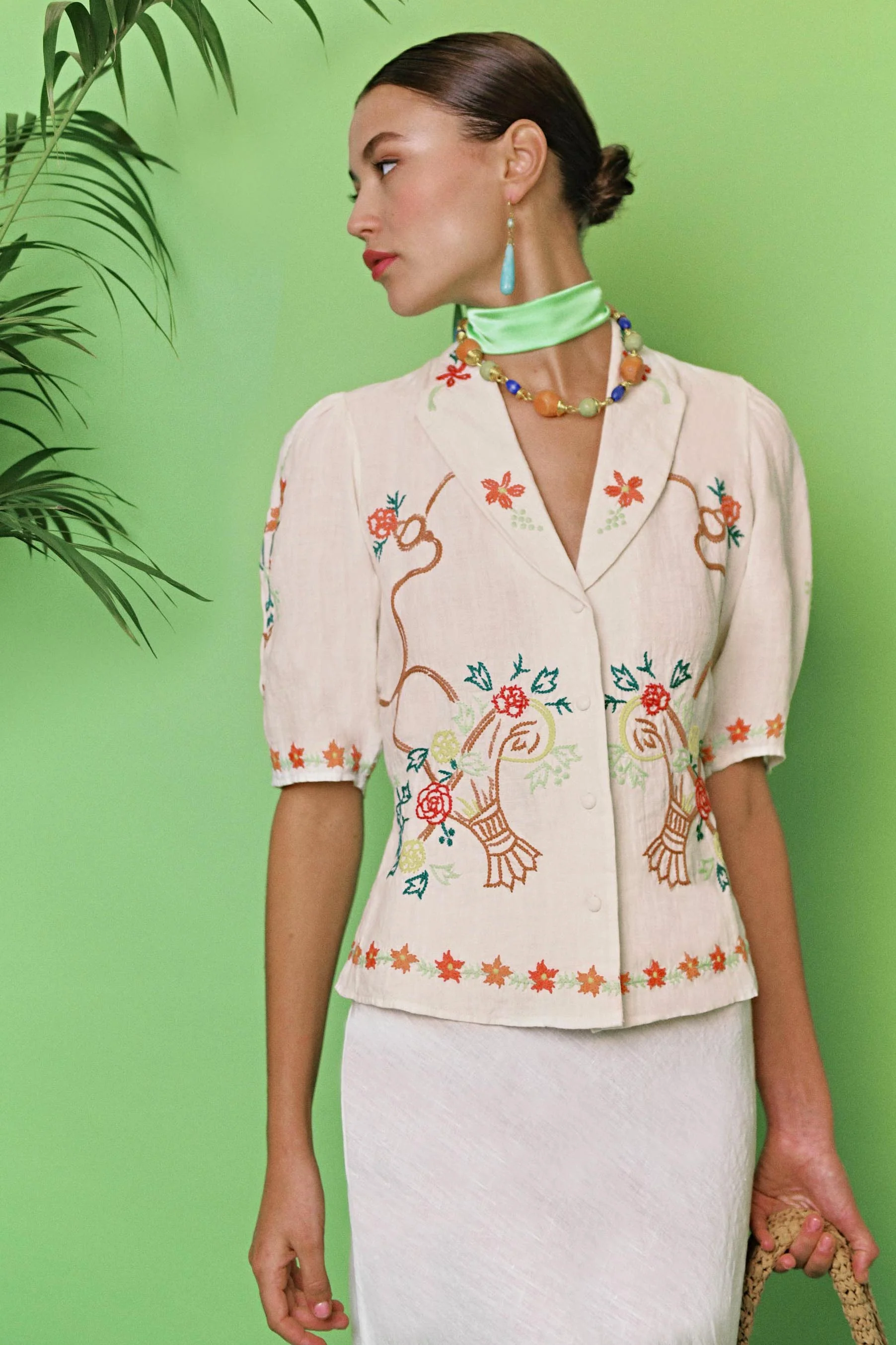 Caterina - Embroidery Cream