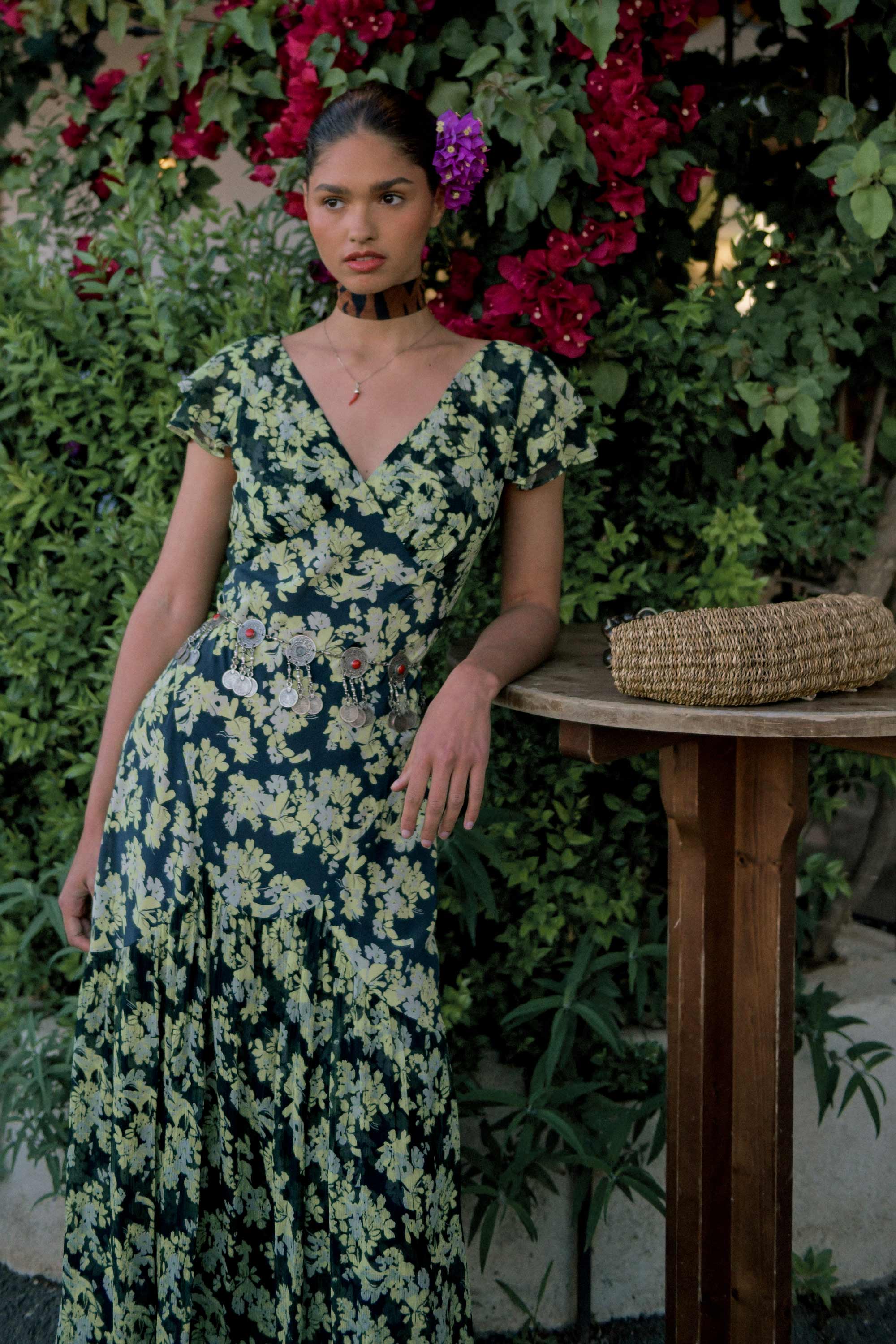 Cinzia - Floral Green