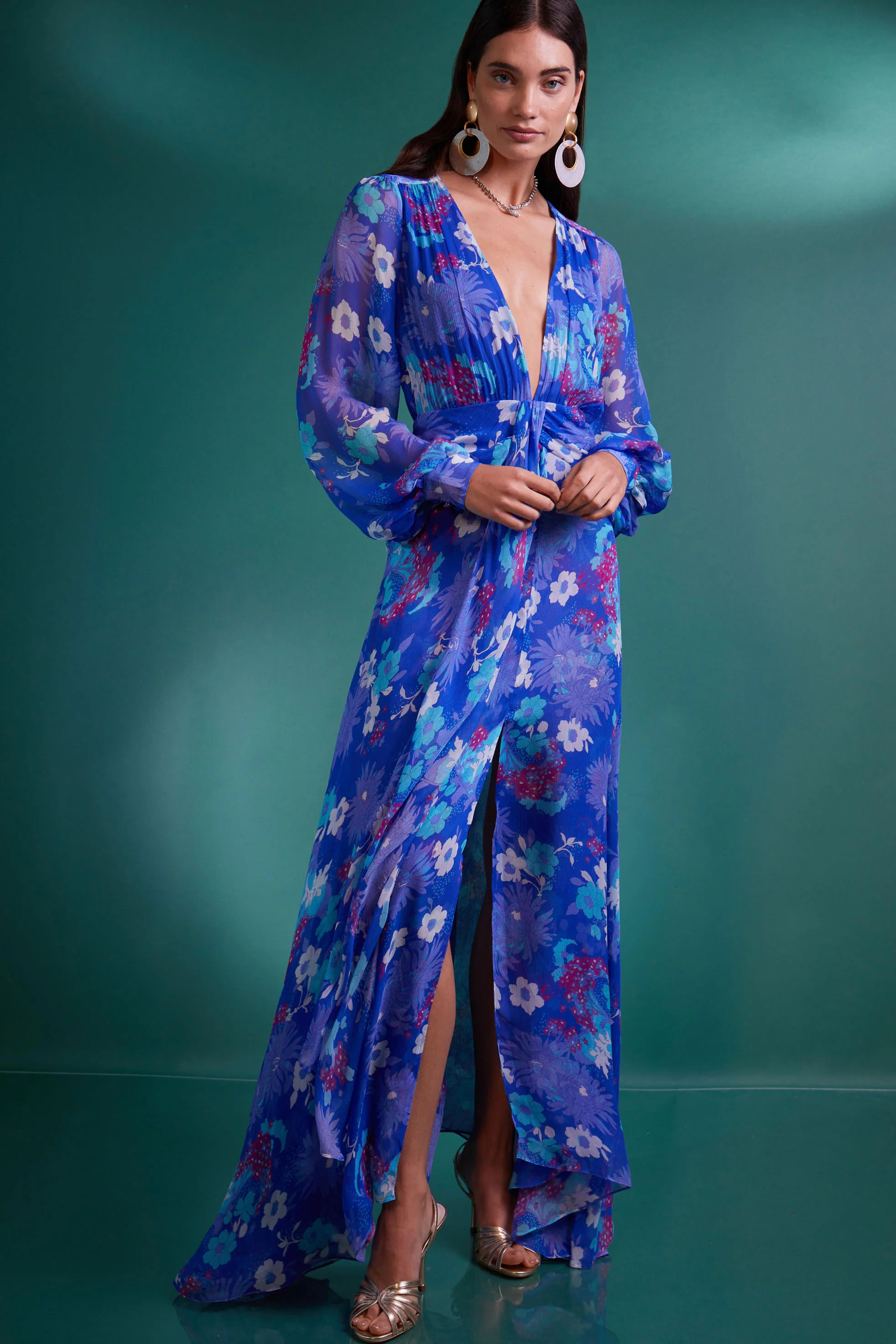 Meera - French Floral Cobalt
