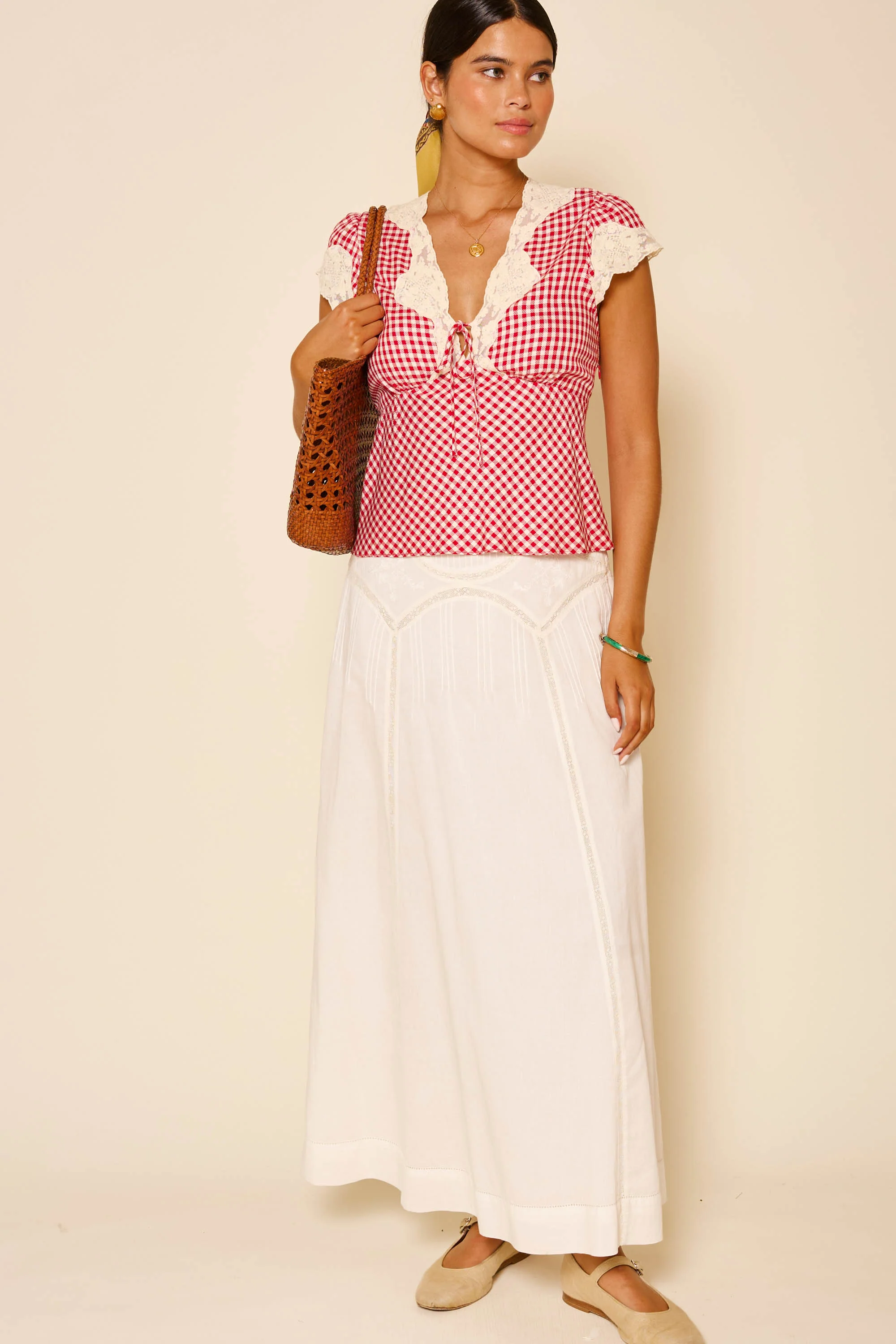 Elaine  -  French Check Red