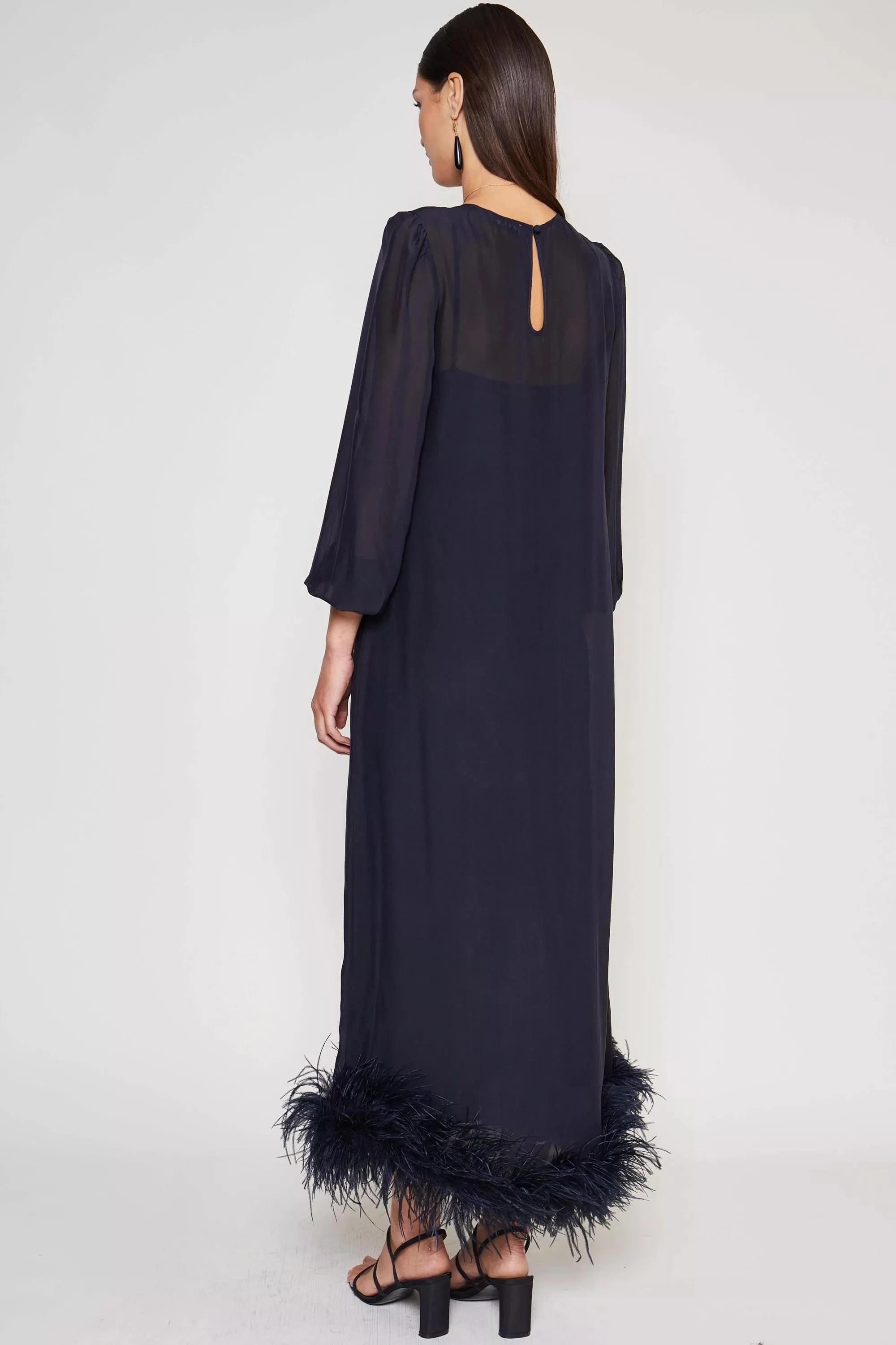 ellodie - deep navy feather