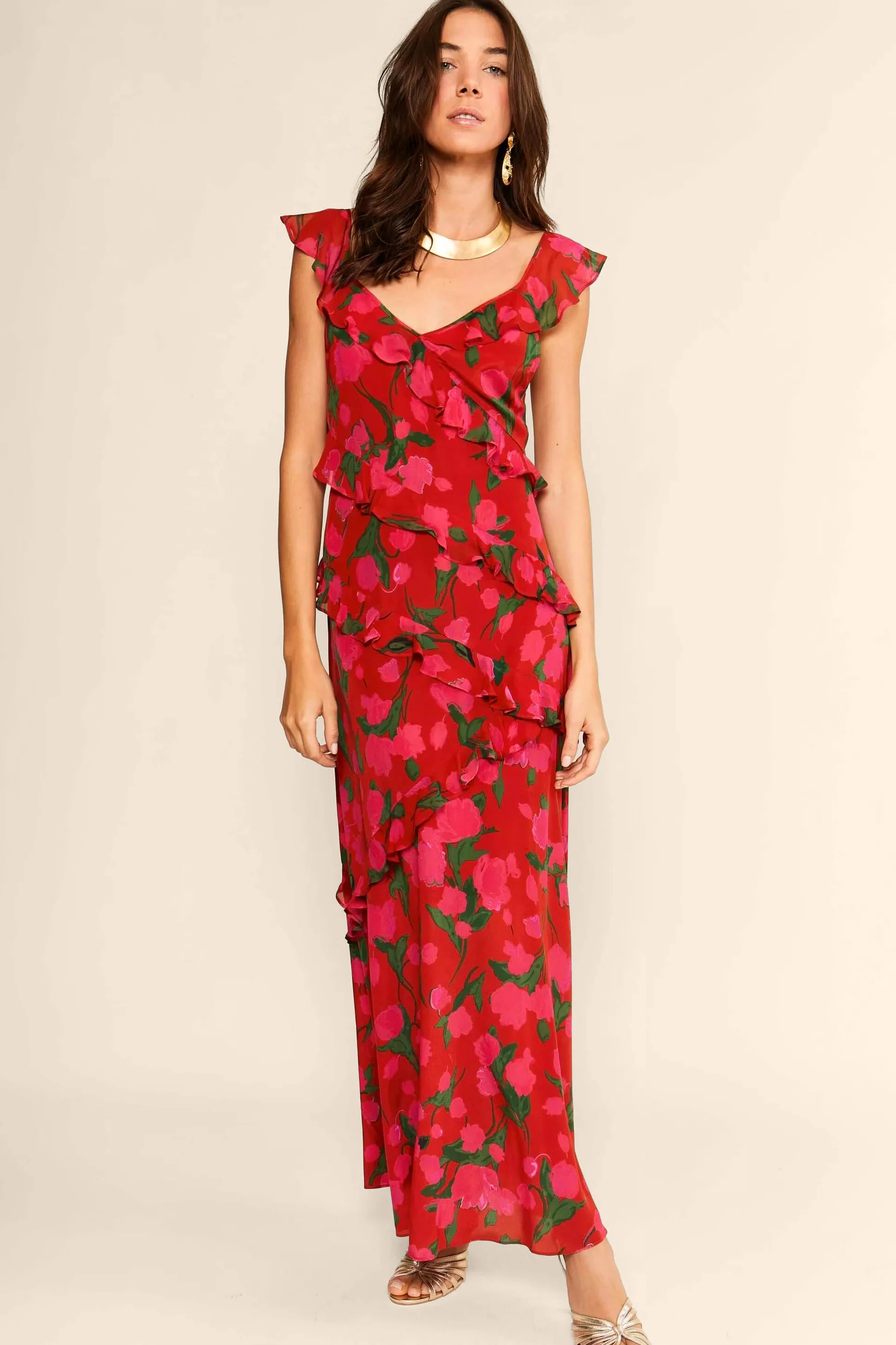 gail - fontainhas floral red