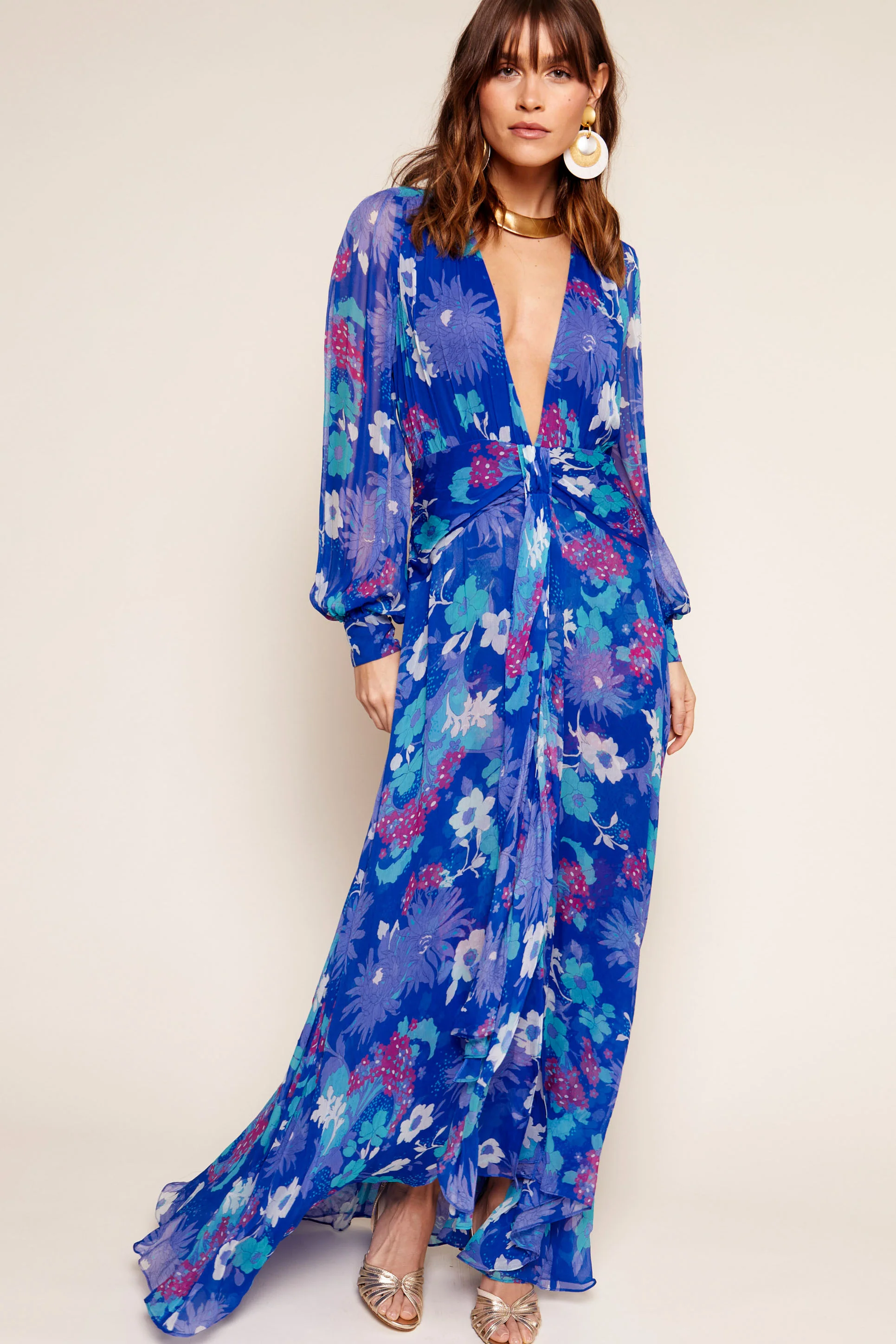 Meera - French Floral Cobalt