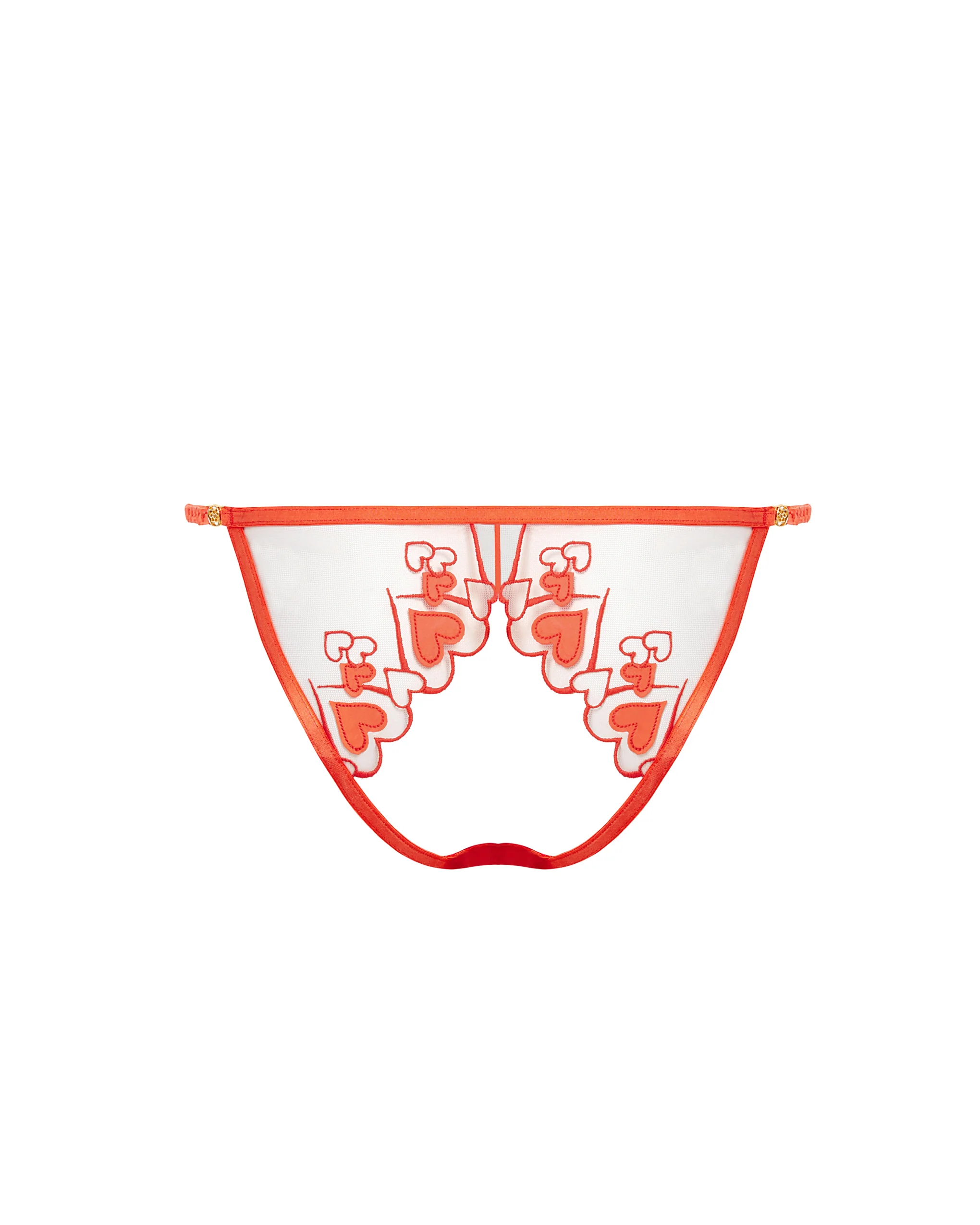Harlow Open Brief Hot Coral/Sheer
