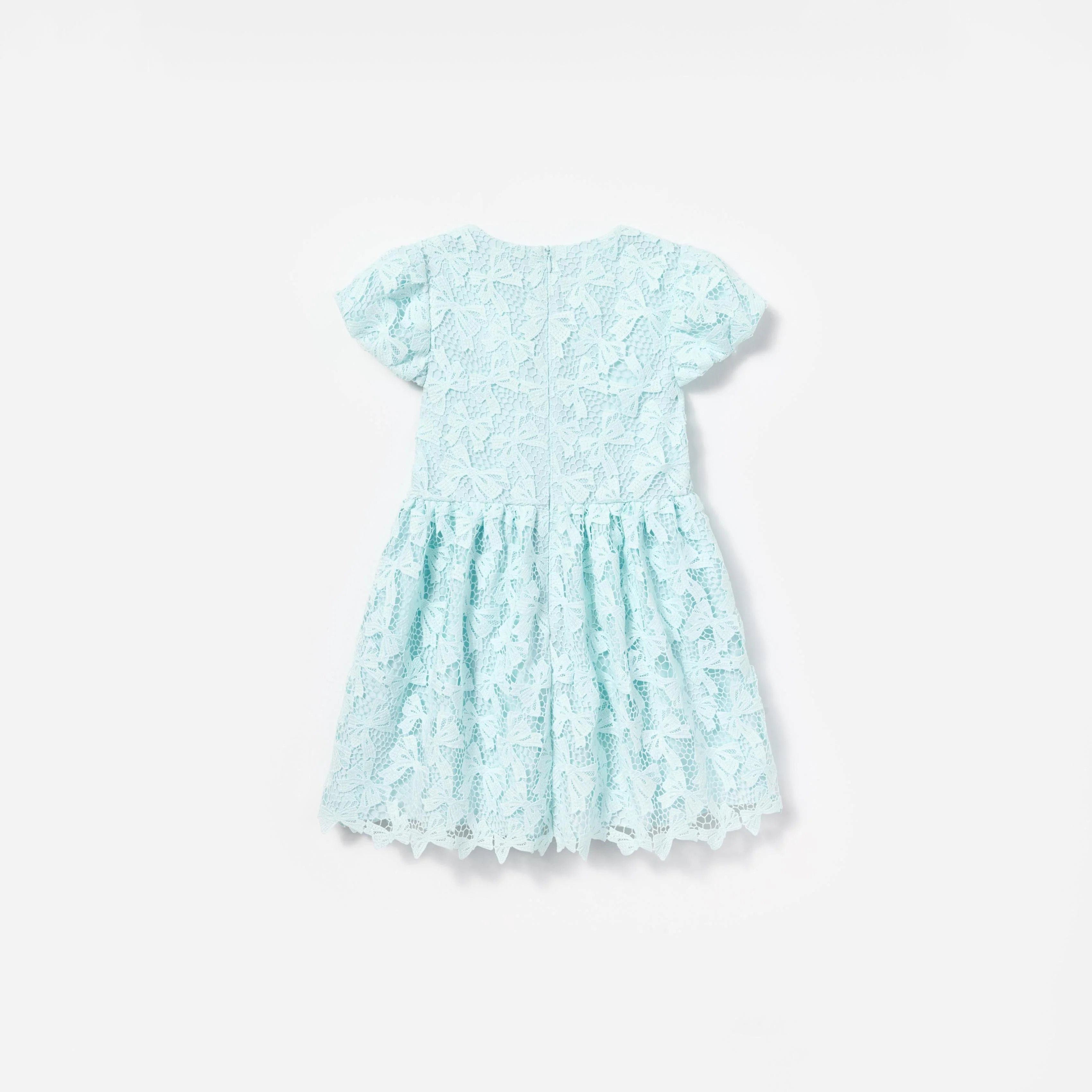 Blue Bow Lace Dress
