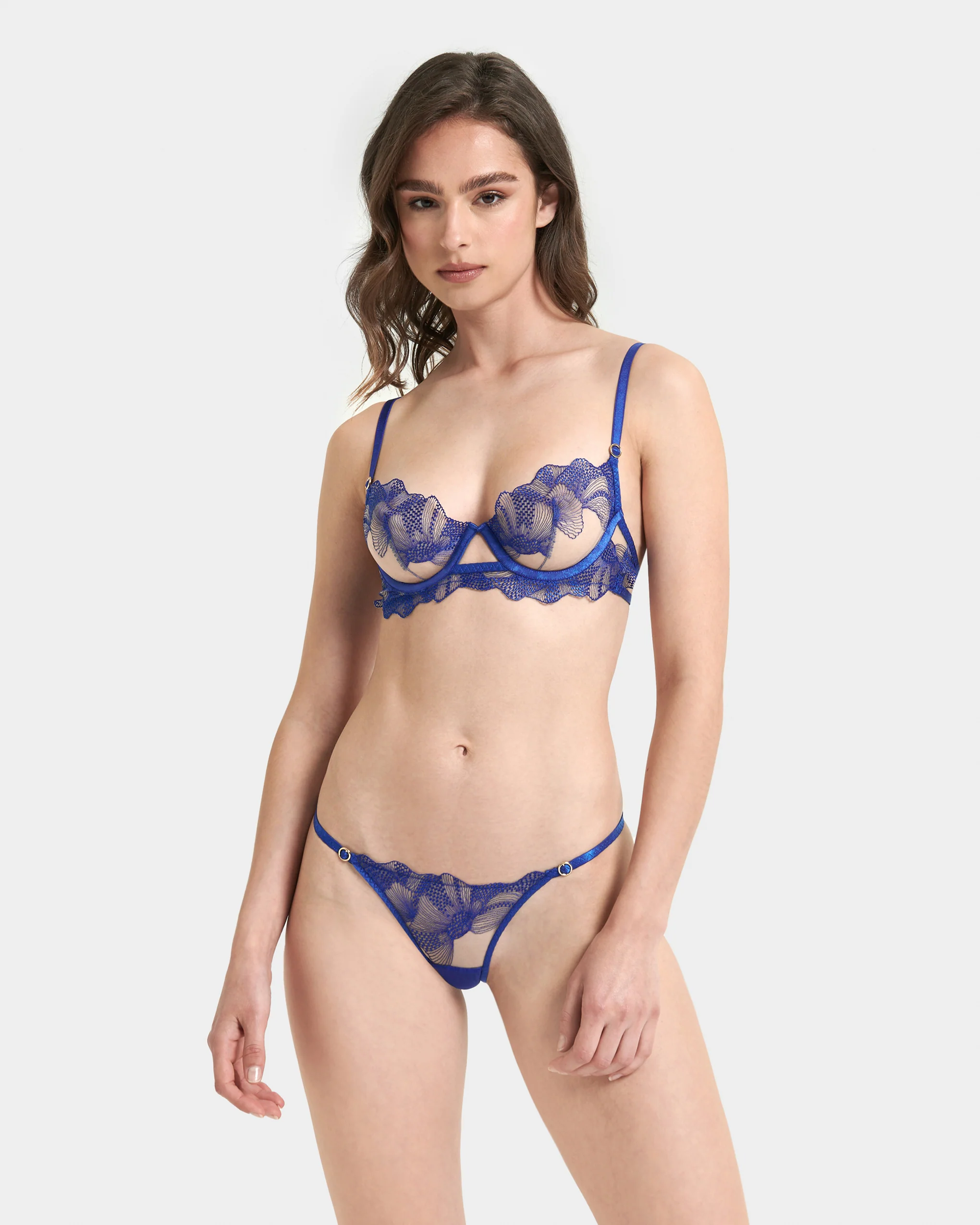Adeline Brief Sheer/Surf the Web Blue