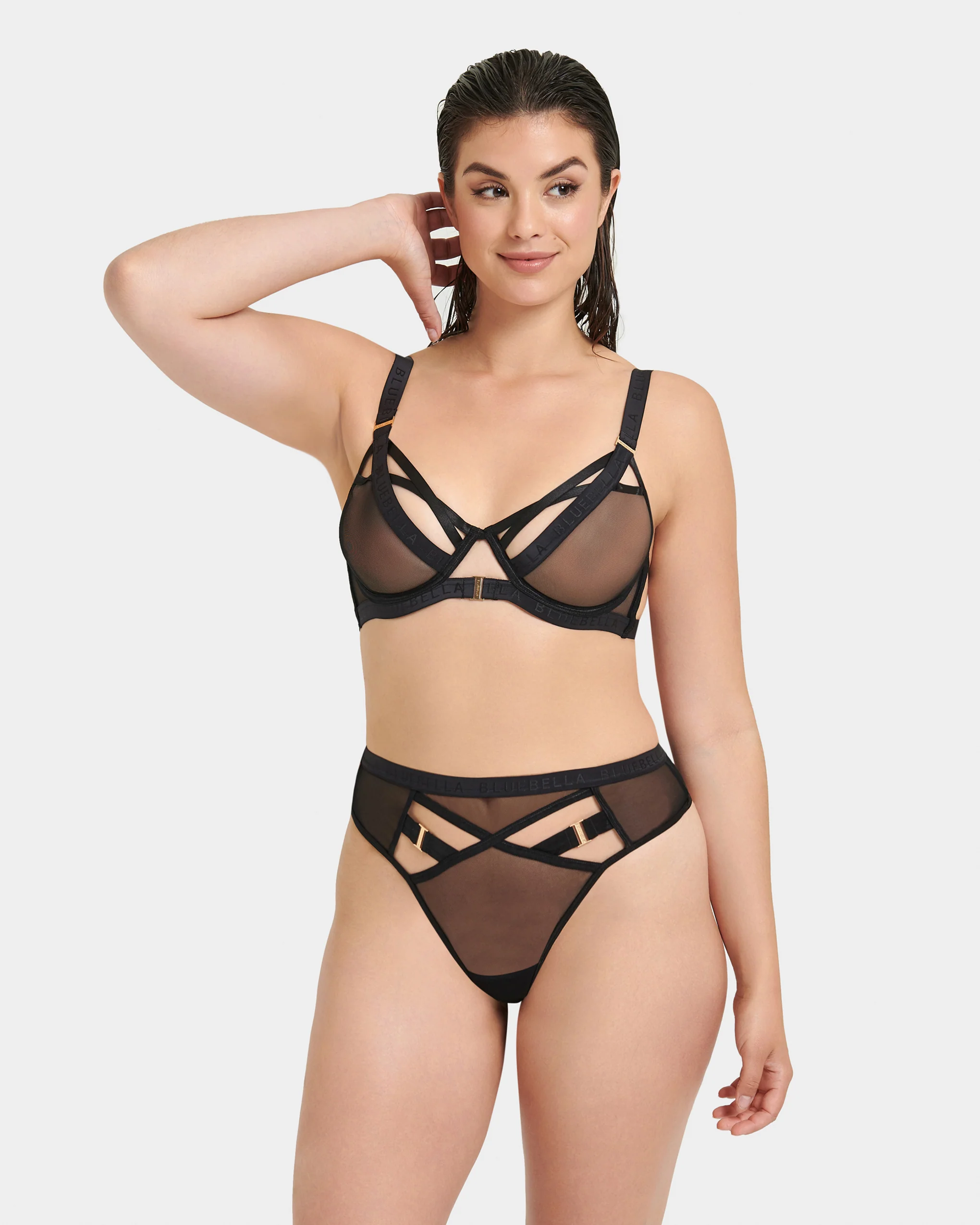 Oslo High-Waist Thong Black