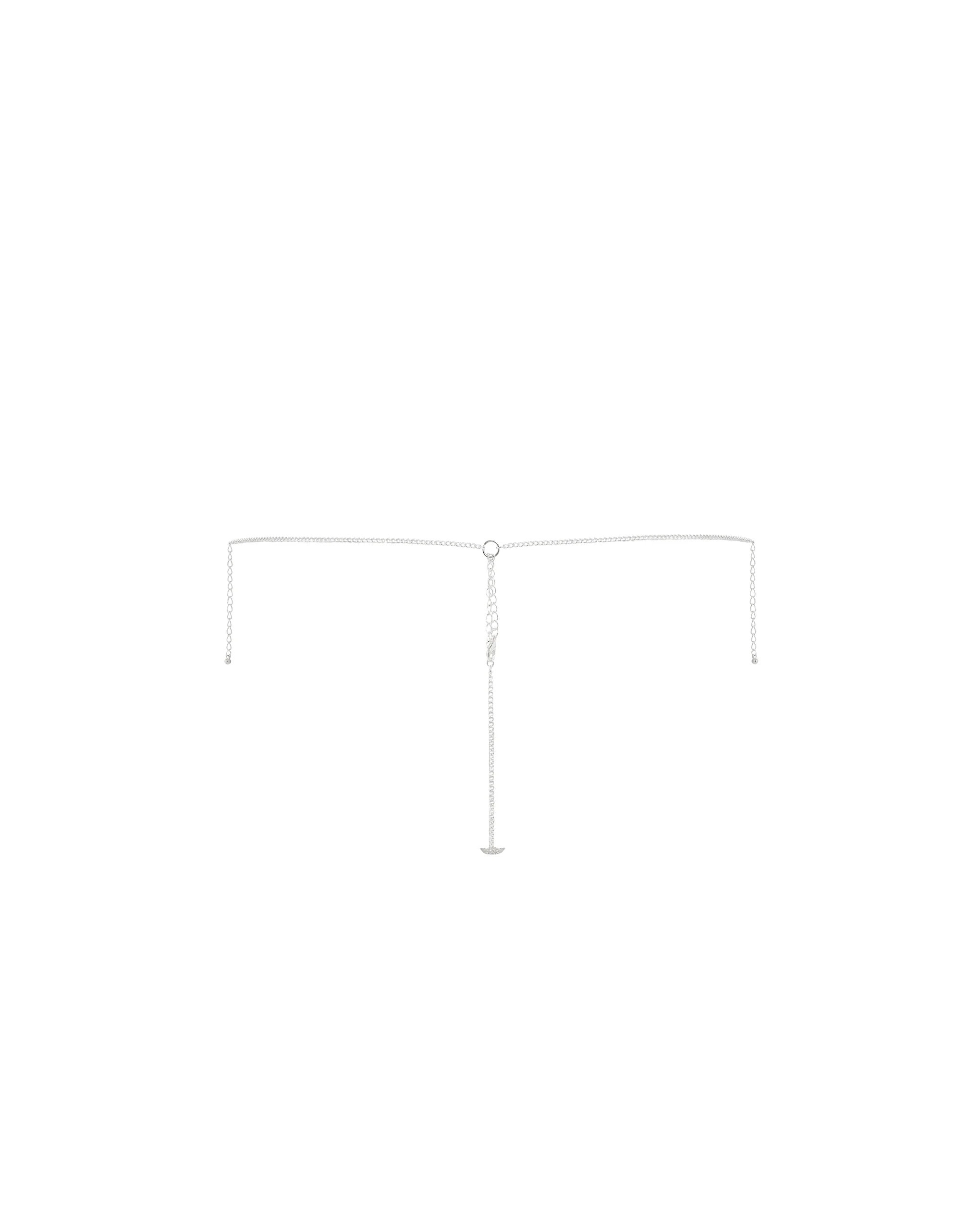 Elsa Diamond Lattice Thong Silver/Clear