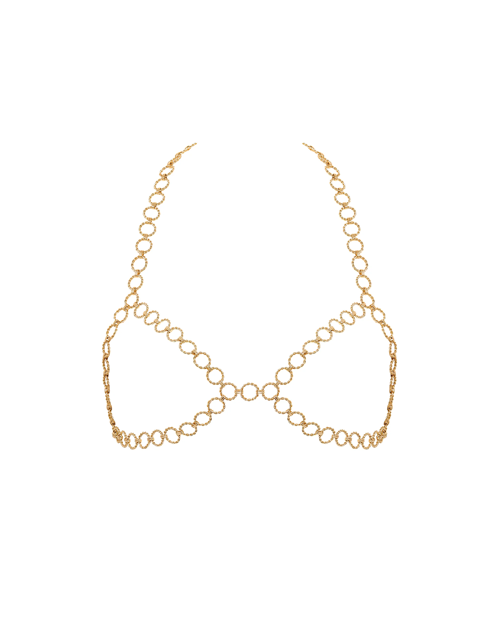 Vida Open Chain Bra Gold