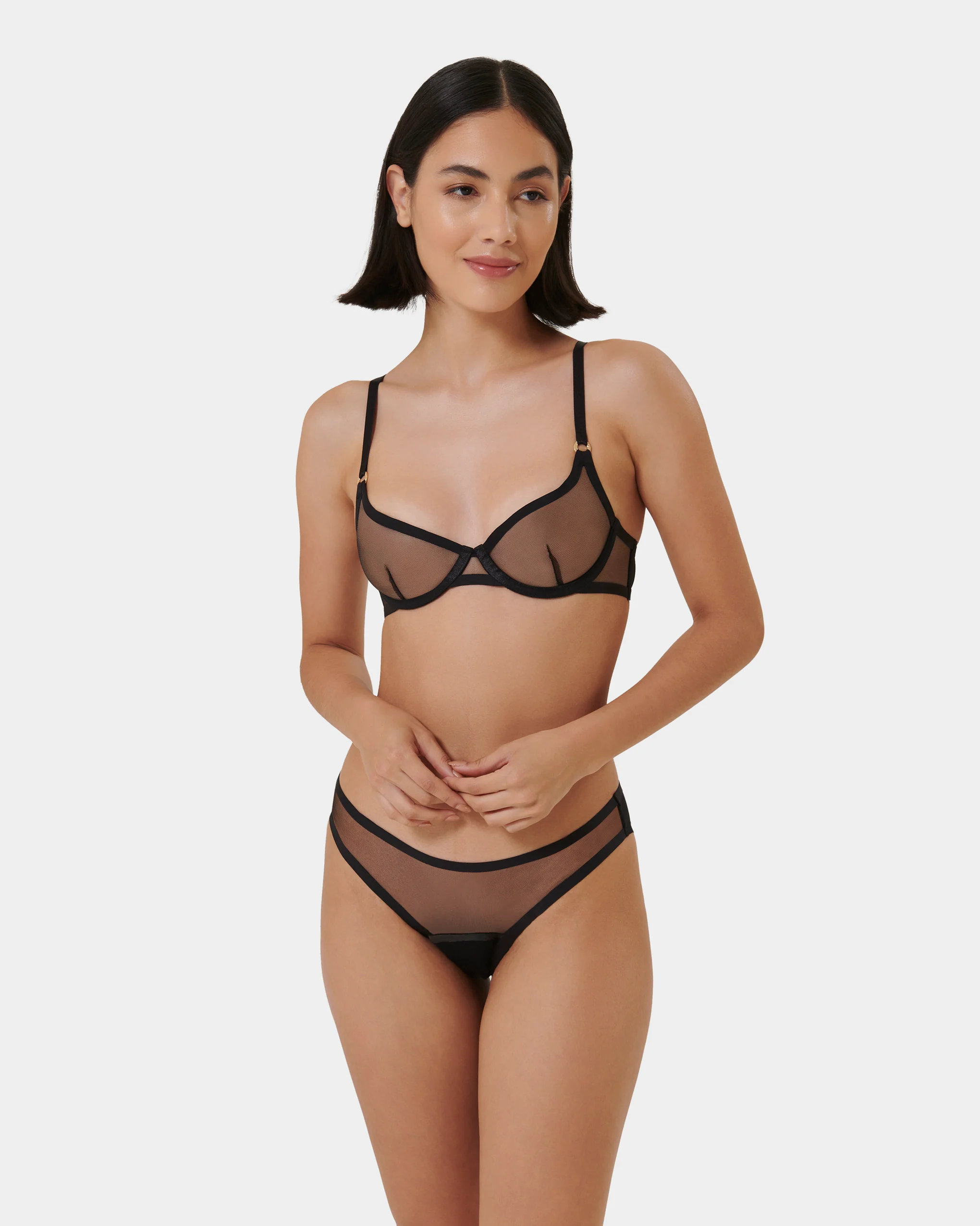 Naomi Sheer Bra Black